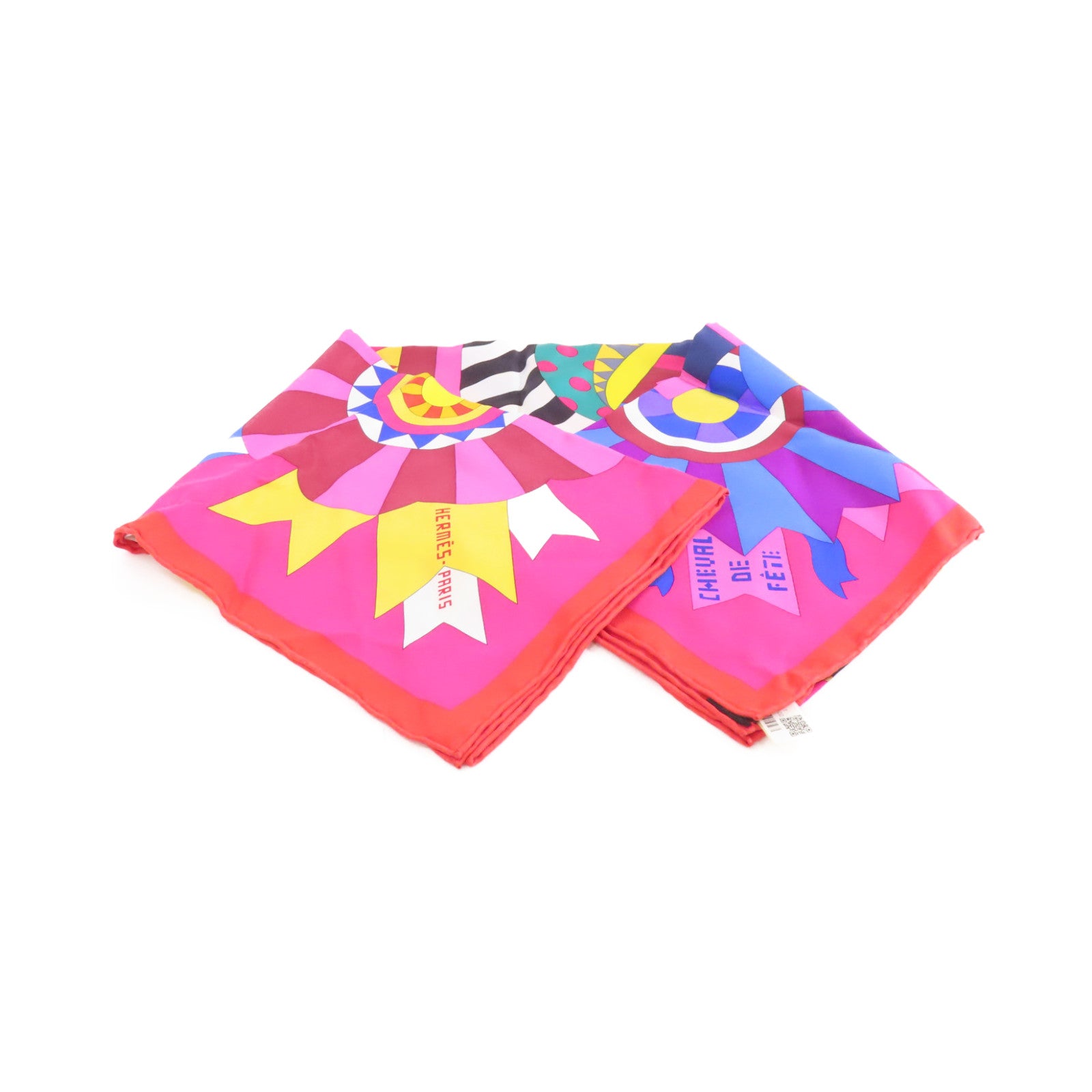 HERMES 絲質Scarf絲巾粉紅色/彩色