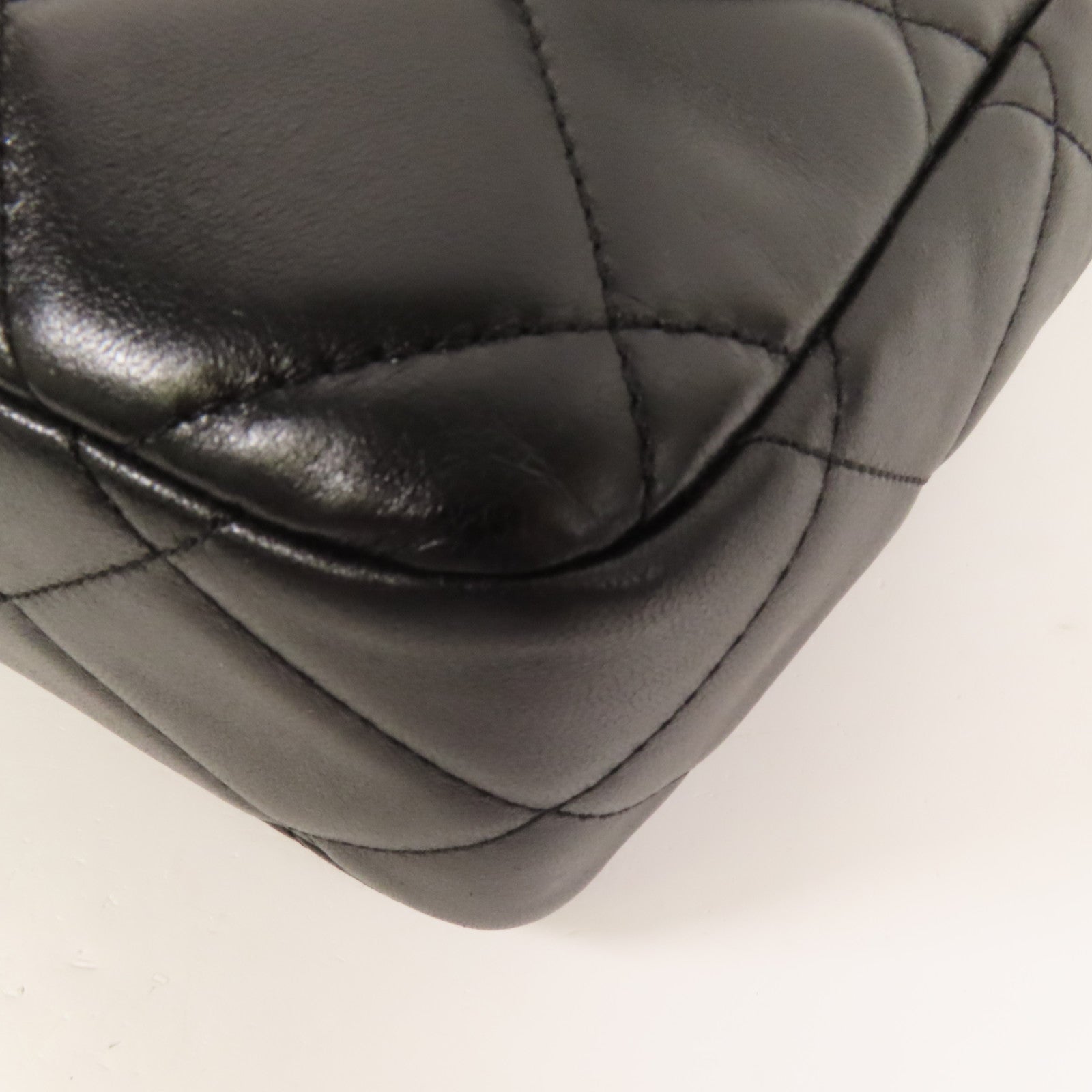 CHANEL 皮革Chain Shoulder金扣手挽肩背兩用袋