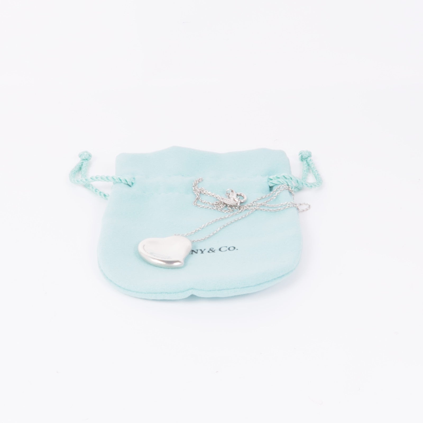 TIFFANY＆CO 925純銀Heart Necklace項鍊