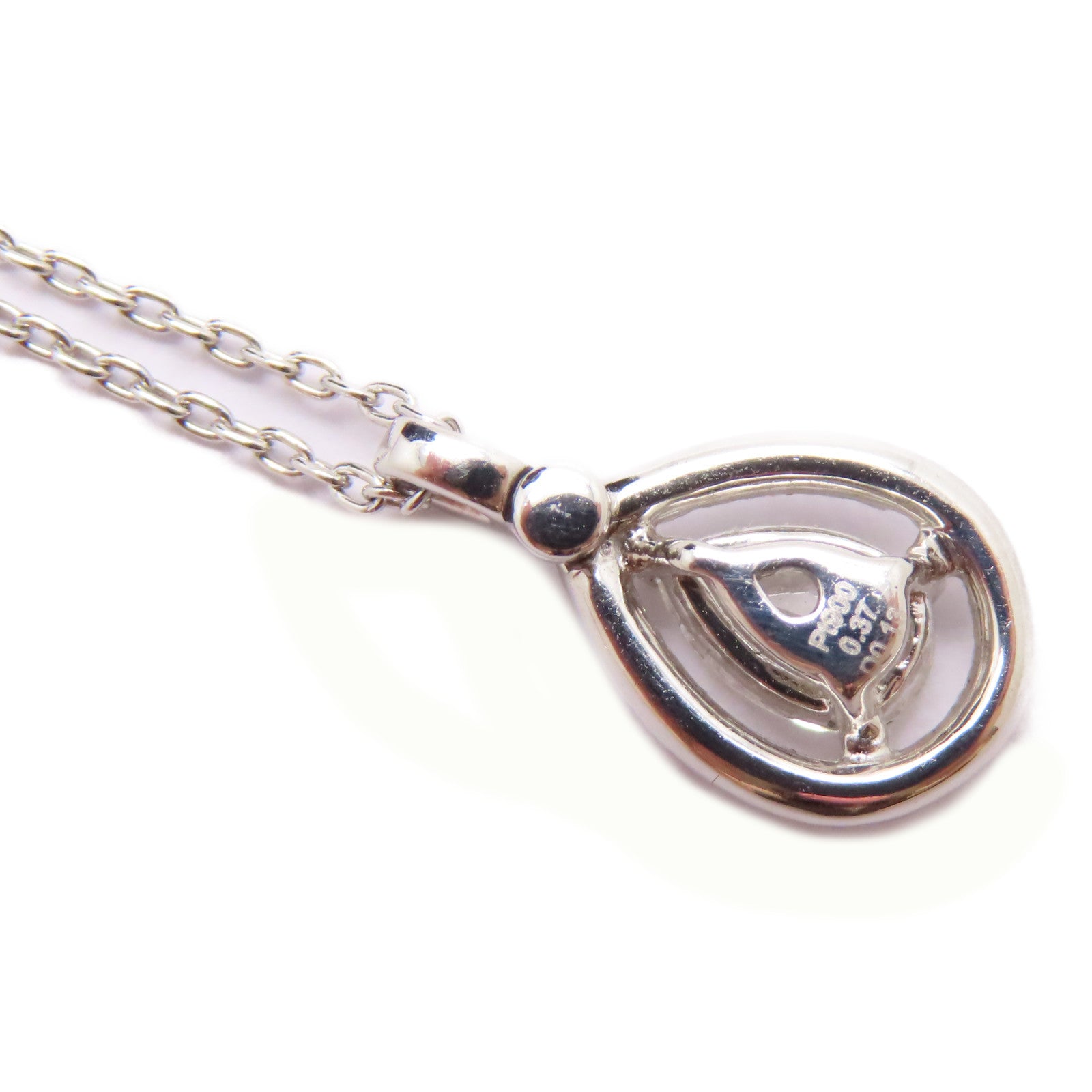 JEWELRY 【激減優惠】PT900鉑金Diamond Necklace 0.37ct/0.13ct鑽石項鍊