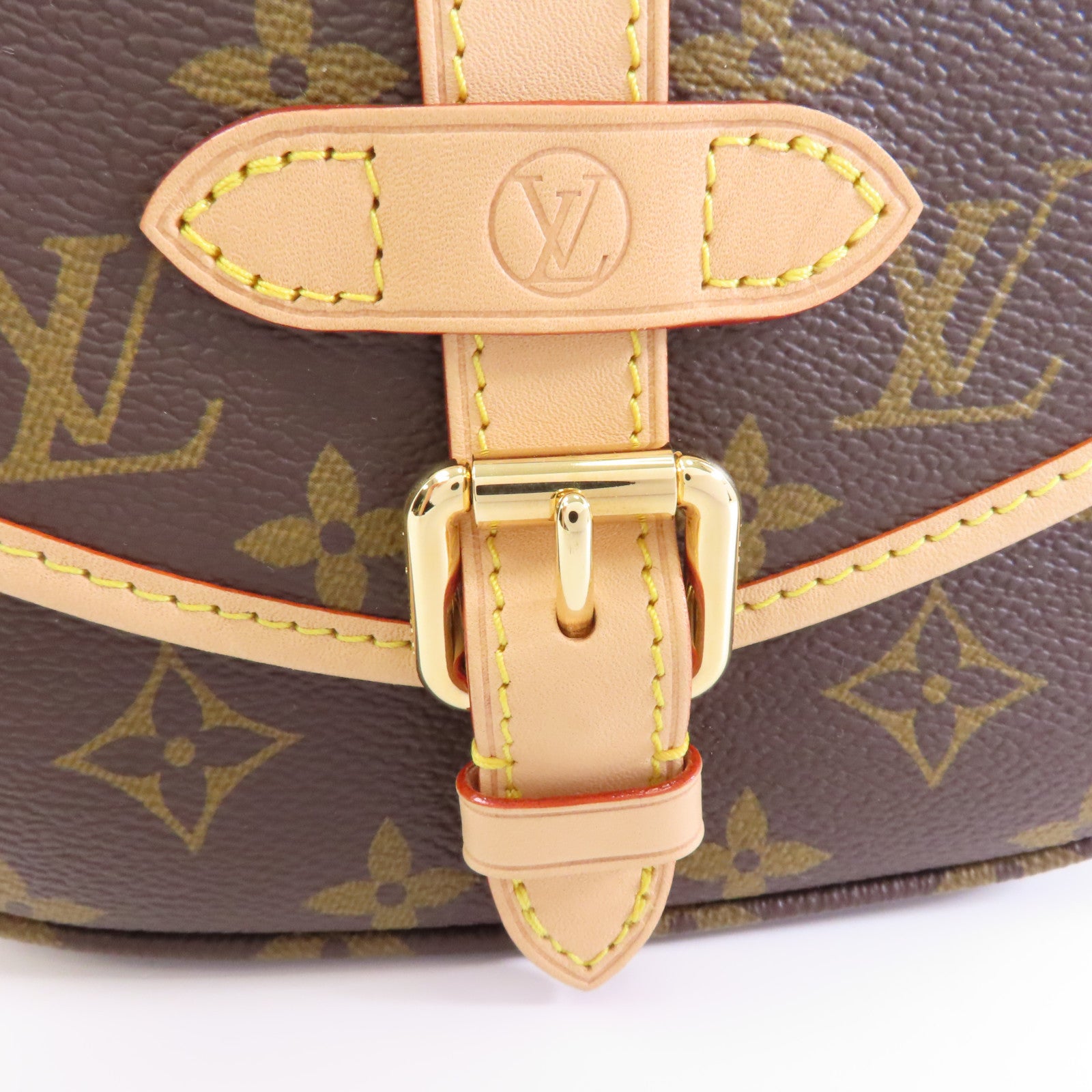 LOUIS VUITTON Monogram Saumur BB金扣手挽肩背兩用袋啡色