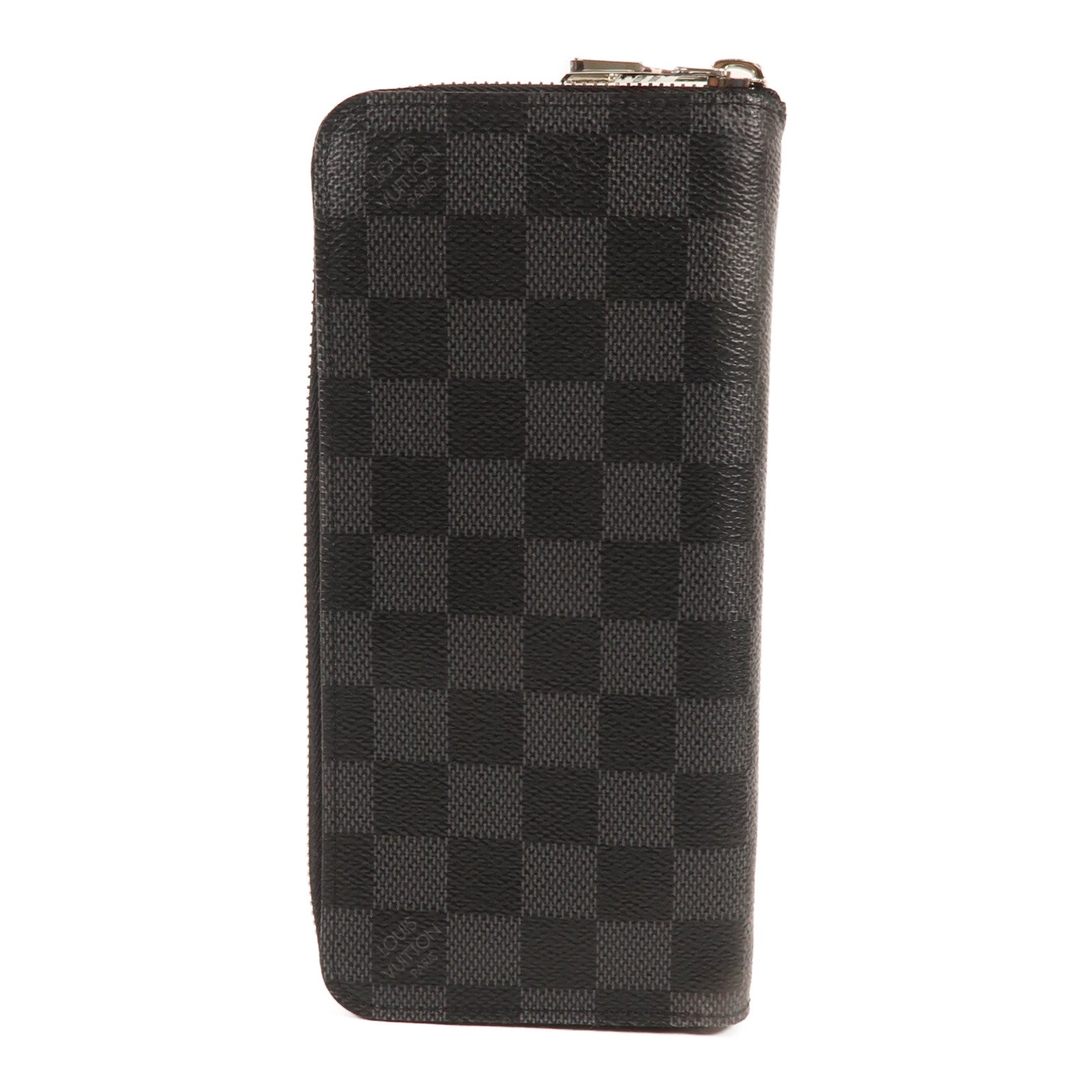 LOUIS VUITTON Damier Graphite Zippy Wallet銀扣長錢包