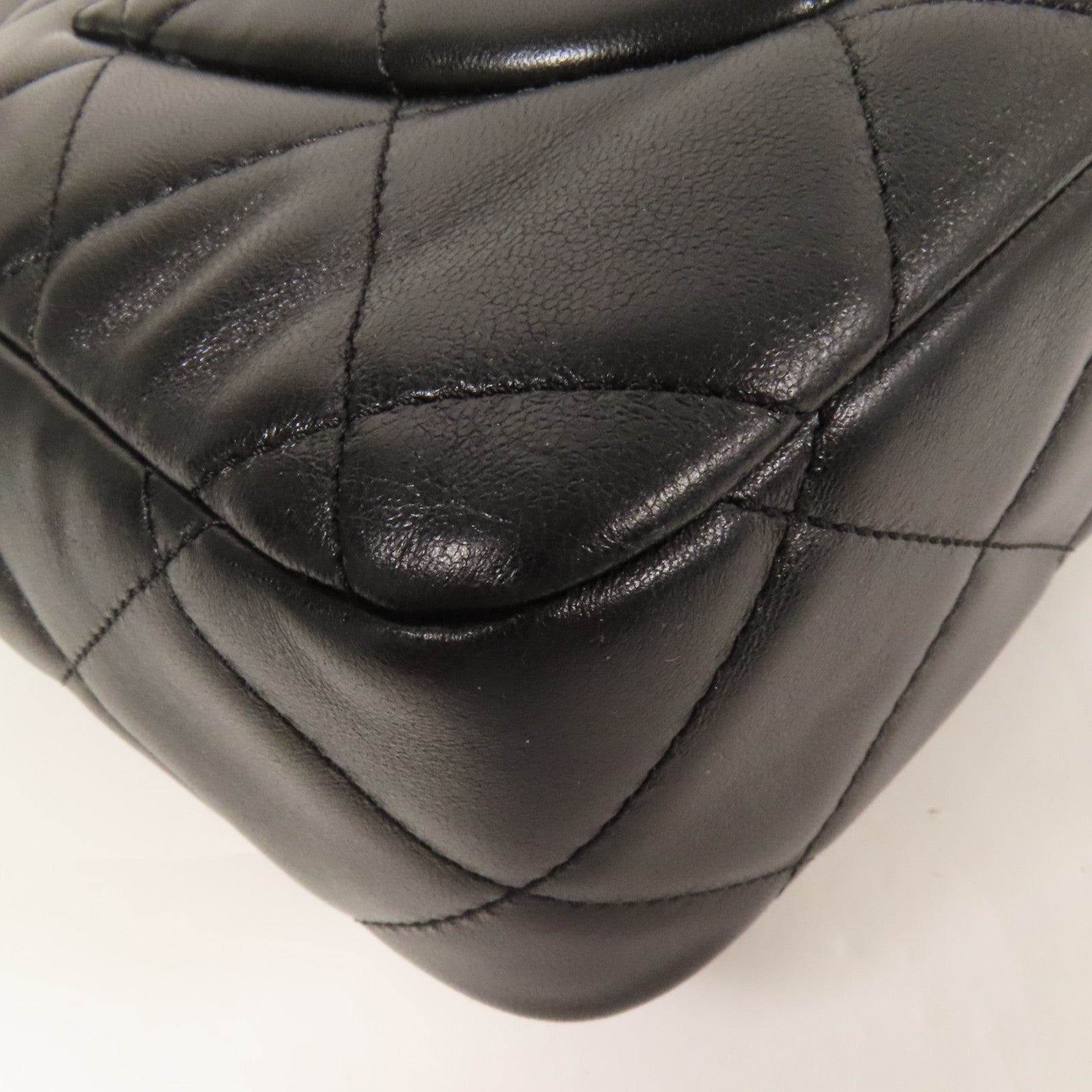 CHANEL 皮革Chain Shoulder金扣手挽肩背兩用袋