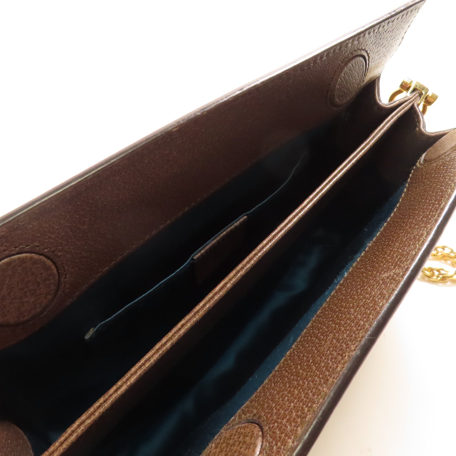 GUCCI 塗層帆布GG Supreme Ophidie金扣鏈帶肩背袋