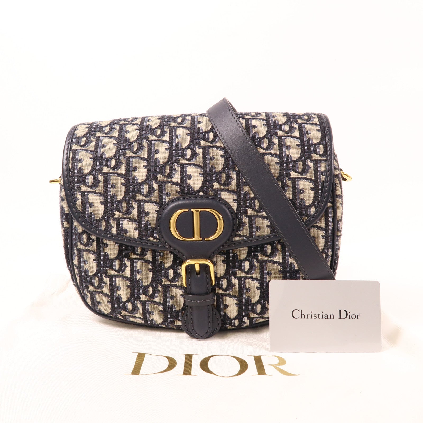 Dior 帆布Bobby金扣肩背袋