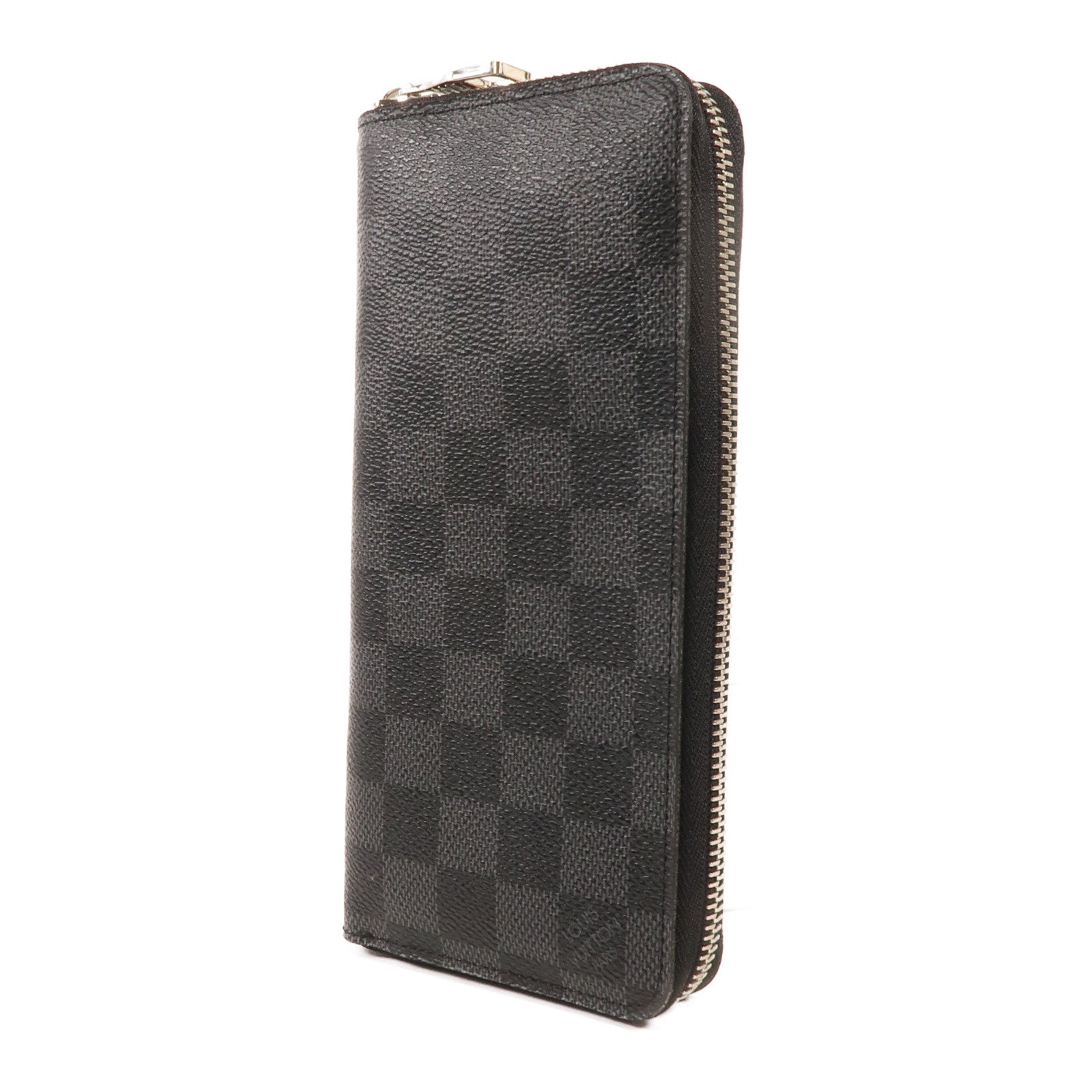 LOUIS VUITTON Damier Graphite Zippy Wallet銀扣長錢包