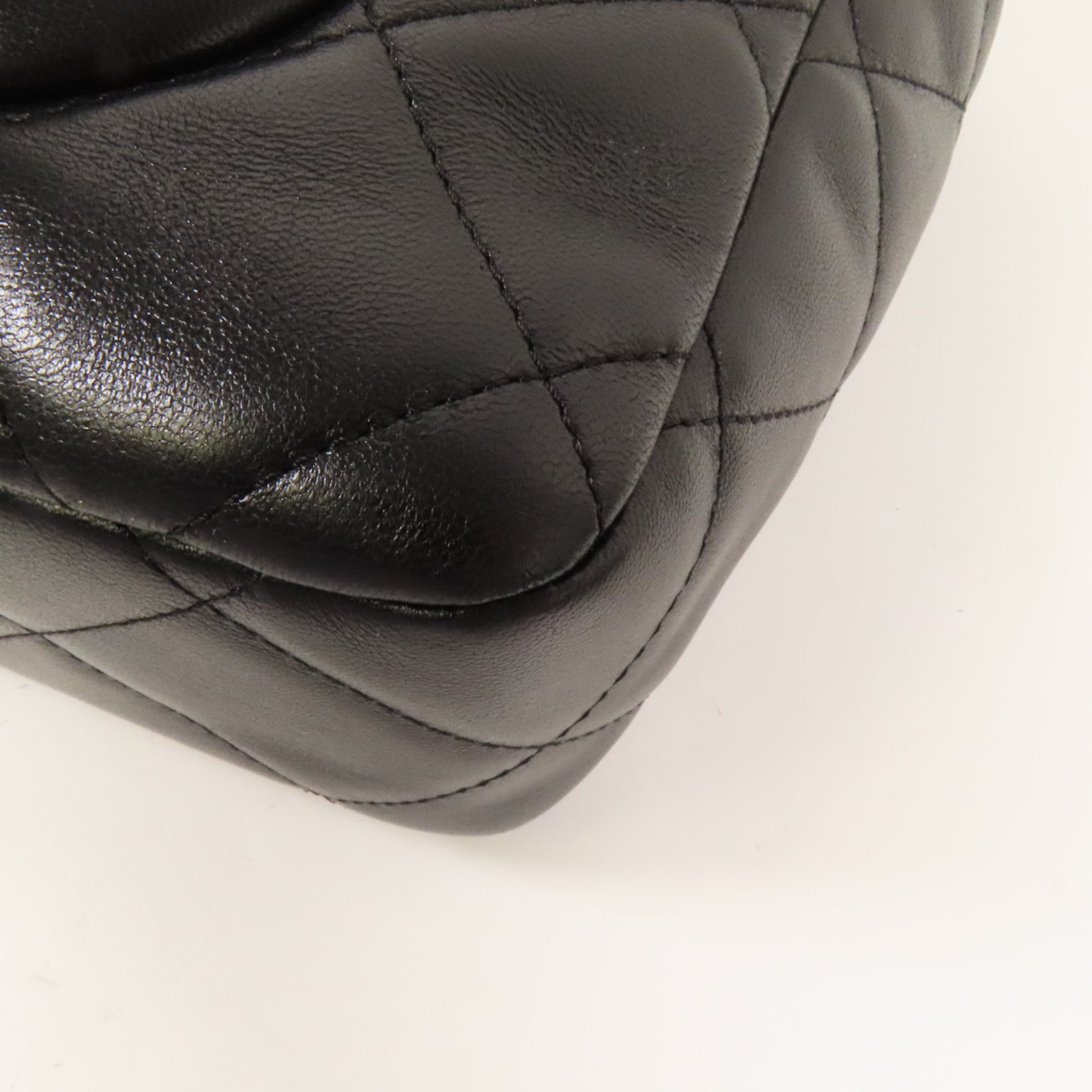 CHANEL 皮革Chain Shoulder金扣手挽肩背兩用袋