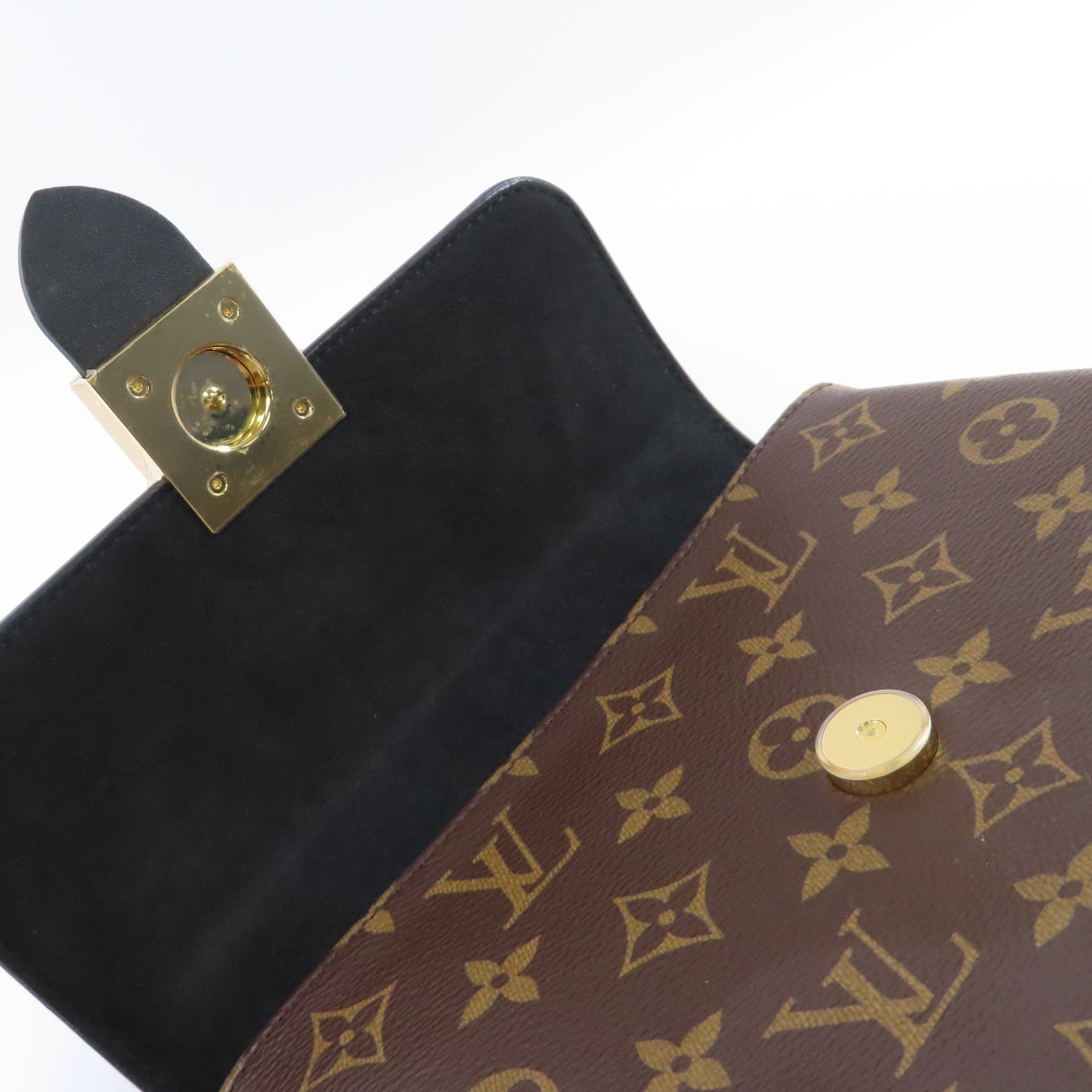 LOUIS VUITTON Monogram Locky BB 2Way Shoulder Bag金扣手挽肩背兩用袋啡色/黑色