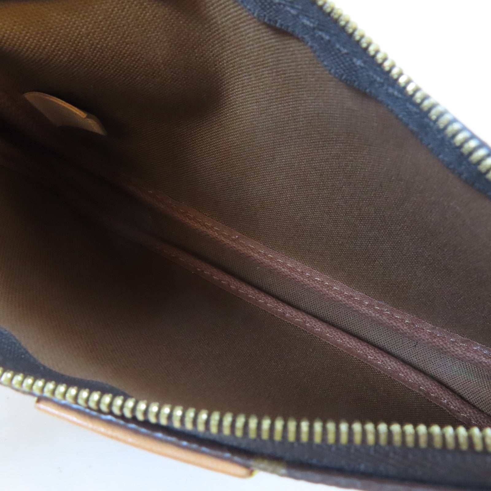 LOUIS VUITTON Monogram Multi Pochette Accessoires金扣手挽肩背兩用袋啡色
