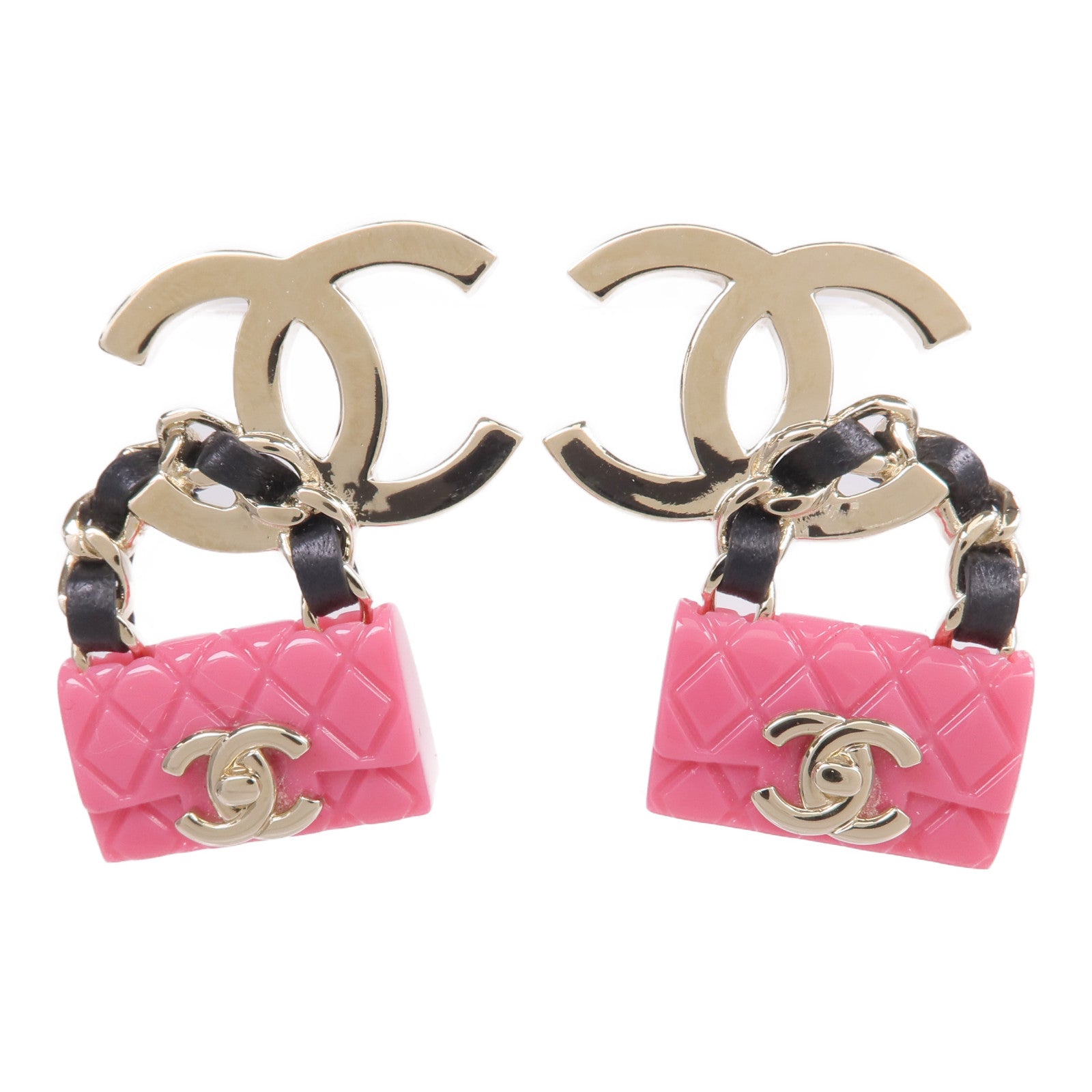 CHANEL 金屬/PVC/皮革Earrings耳環