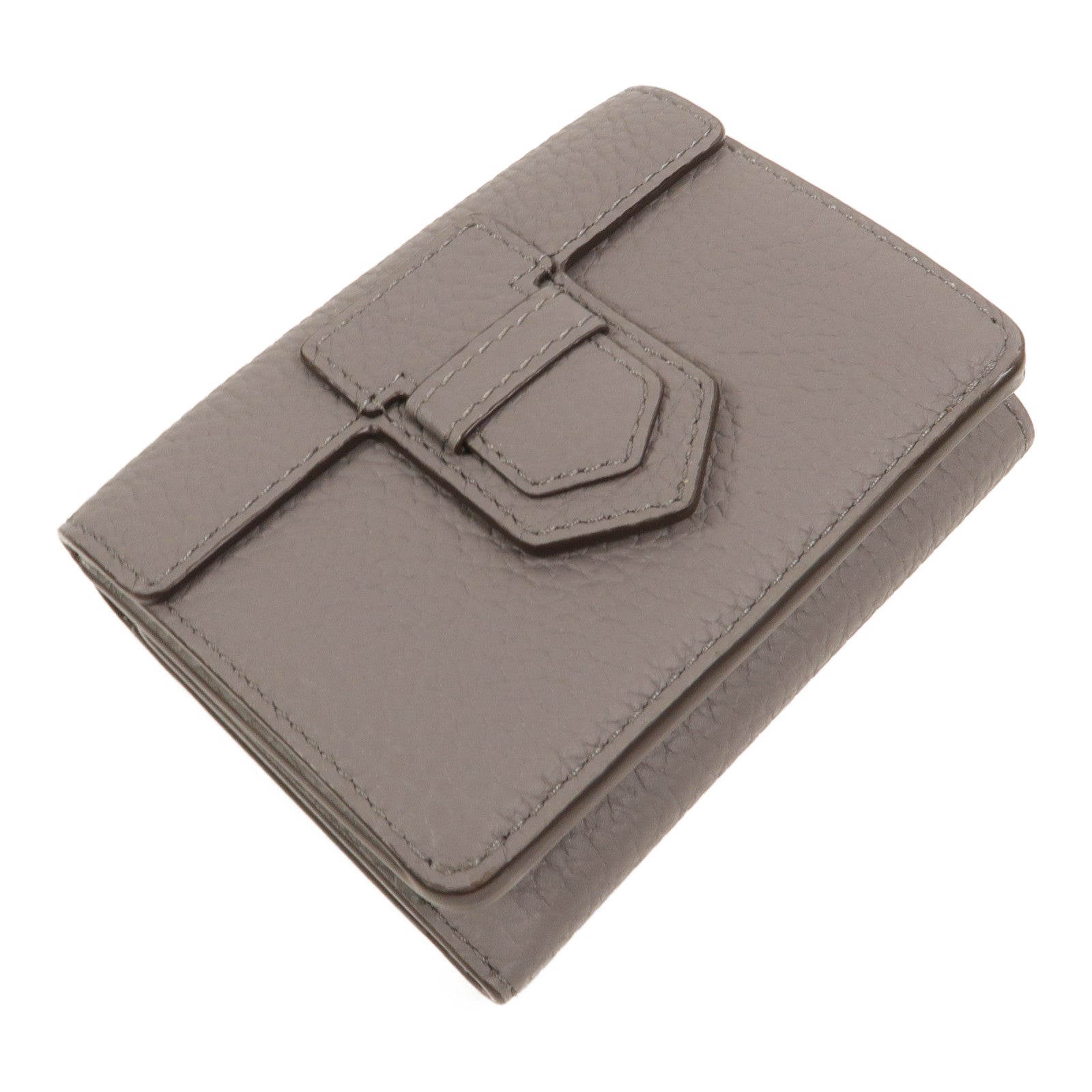 Delvaux 牛皮皮革Presse Trifold Wallet錢包