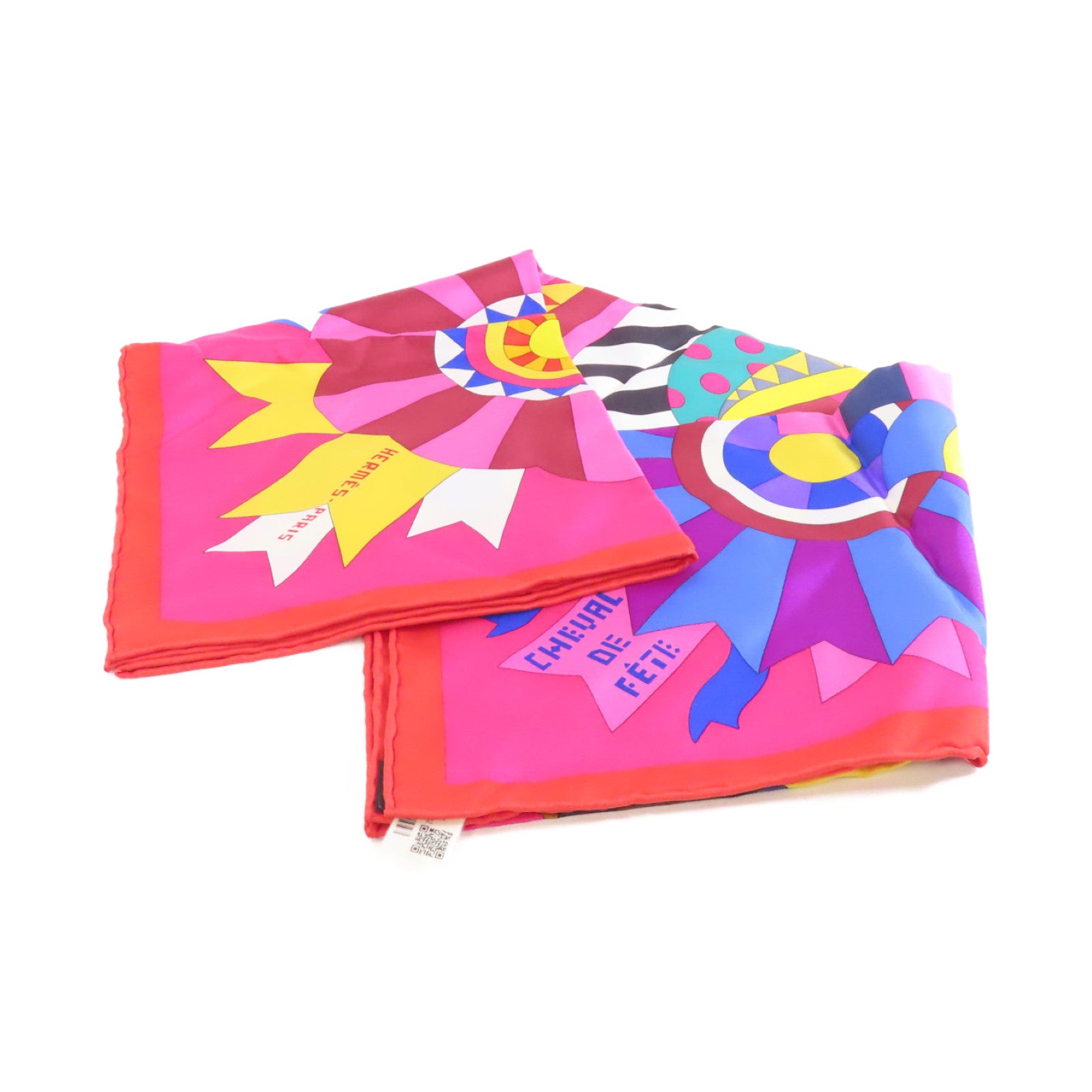 HERMES 絲質Scarf絲巾粉紅色/彩色