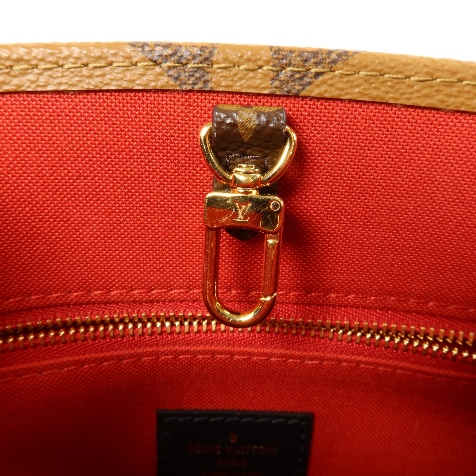 LOUIS VUITTON Monogram Giant OnTheGo PM金扣手挽肩背兩用袋棕色