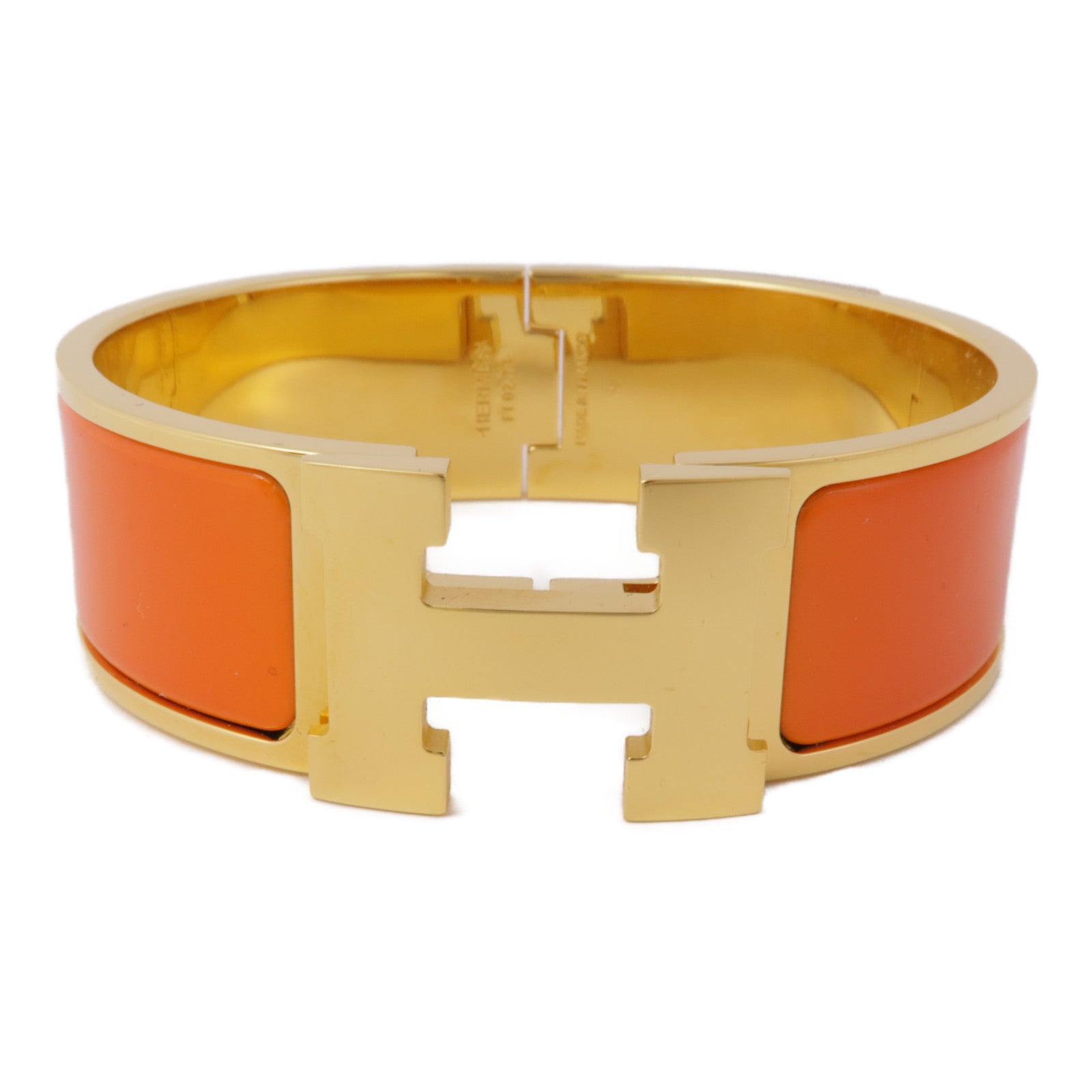 HERMES 金屬Clic Clac H手鐲Orange