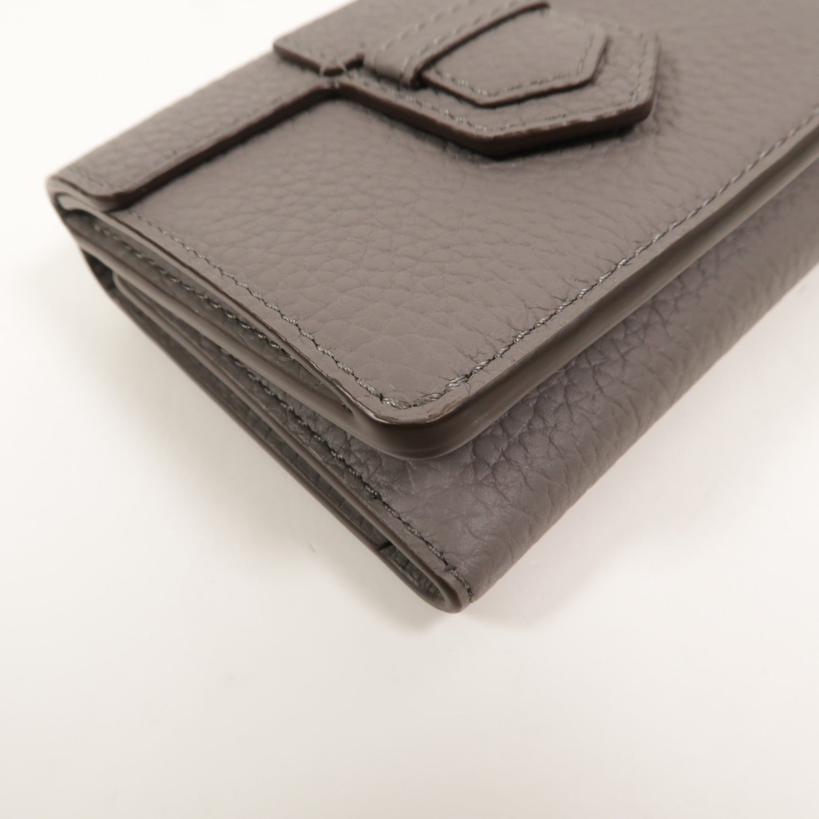 Delvaux 牛皮皮革Presse Trifold Wallet錢包
