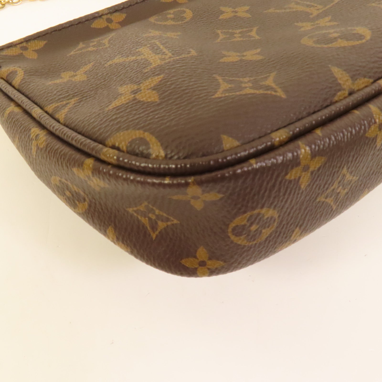 LOUIS VUITTON Monogram Multi Pochette Accessoires金扣手挽肩背兩用袋棕色