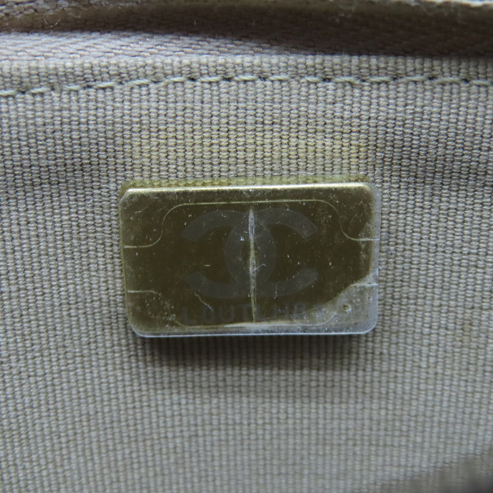 CHANEL 菱格羊皮皮革Wallet On Chain金扣鏈帶肩背袋米色