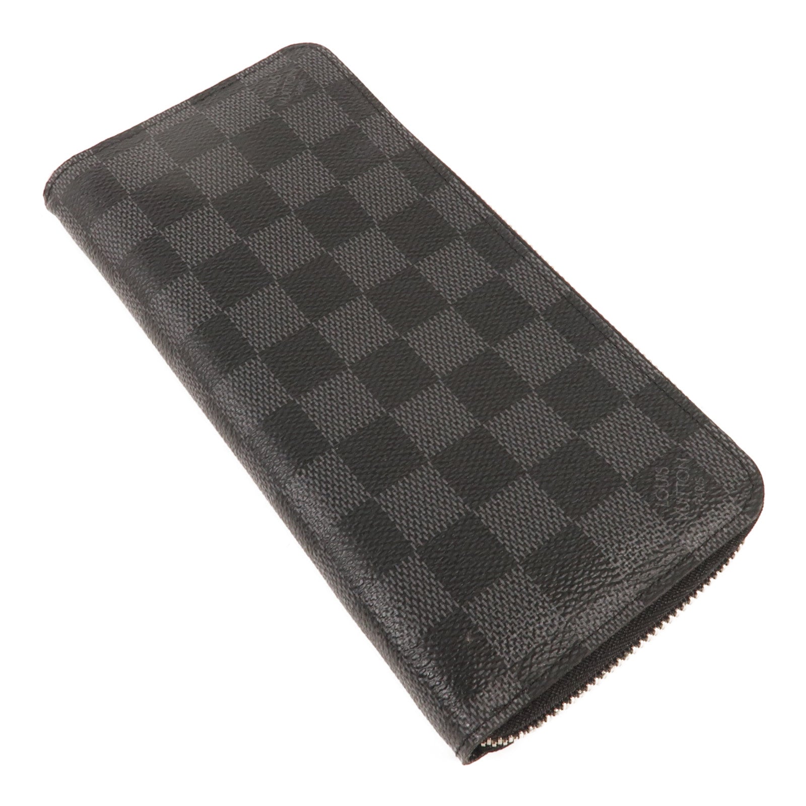 LOUIS VUITTON Damier Graphite Zippy Wallet銀扣長錢包