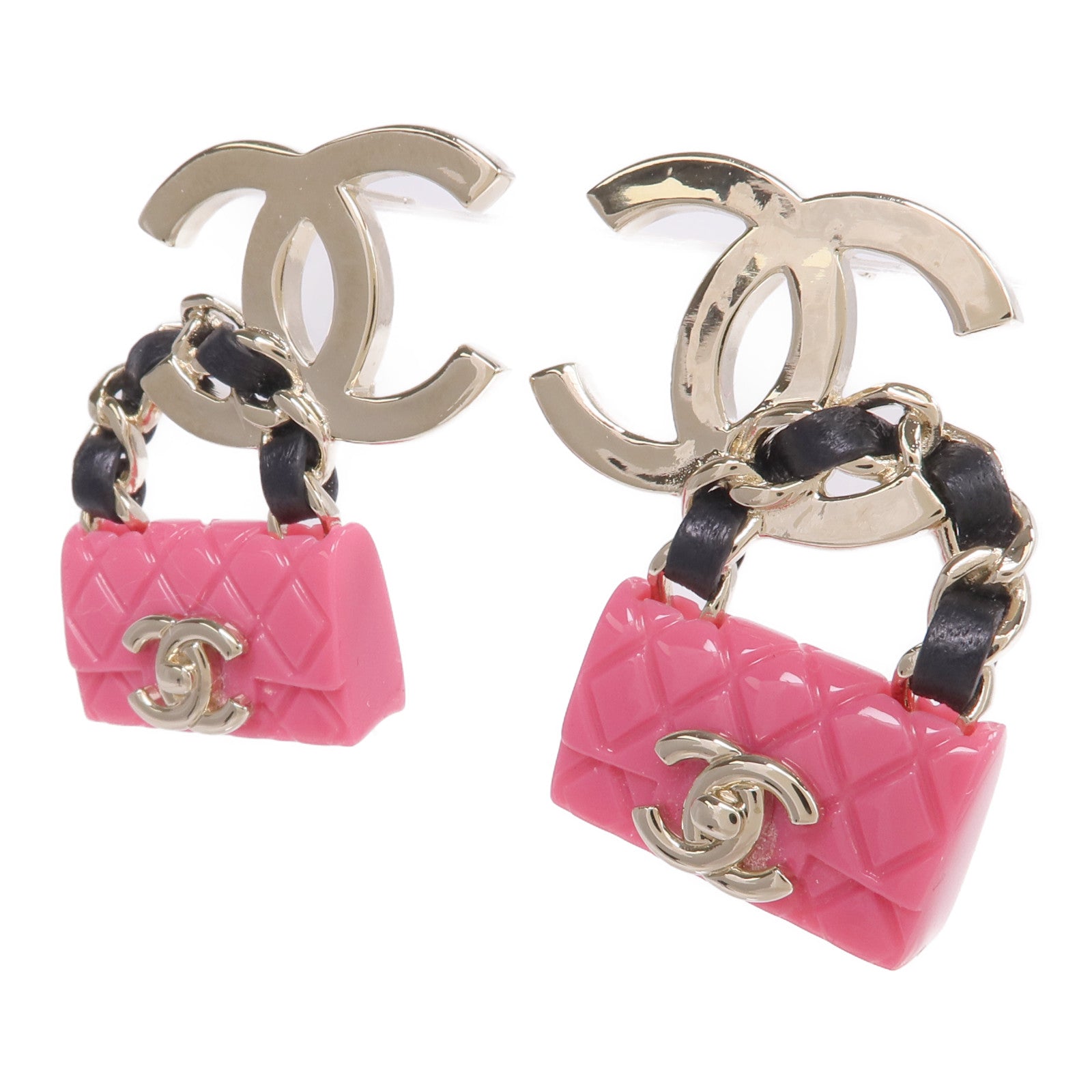 CHANEL 金屬/PVC/皮革Earrings耳環