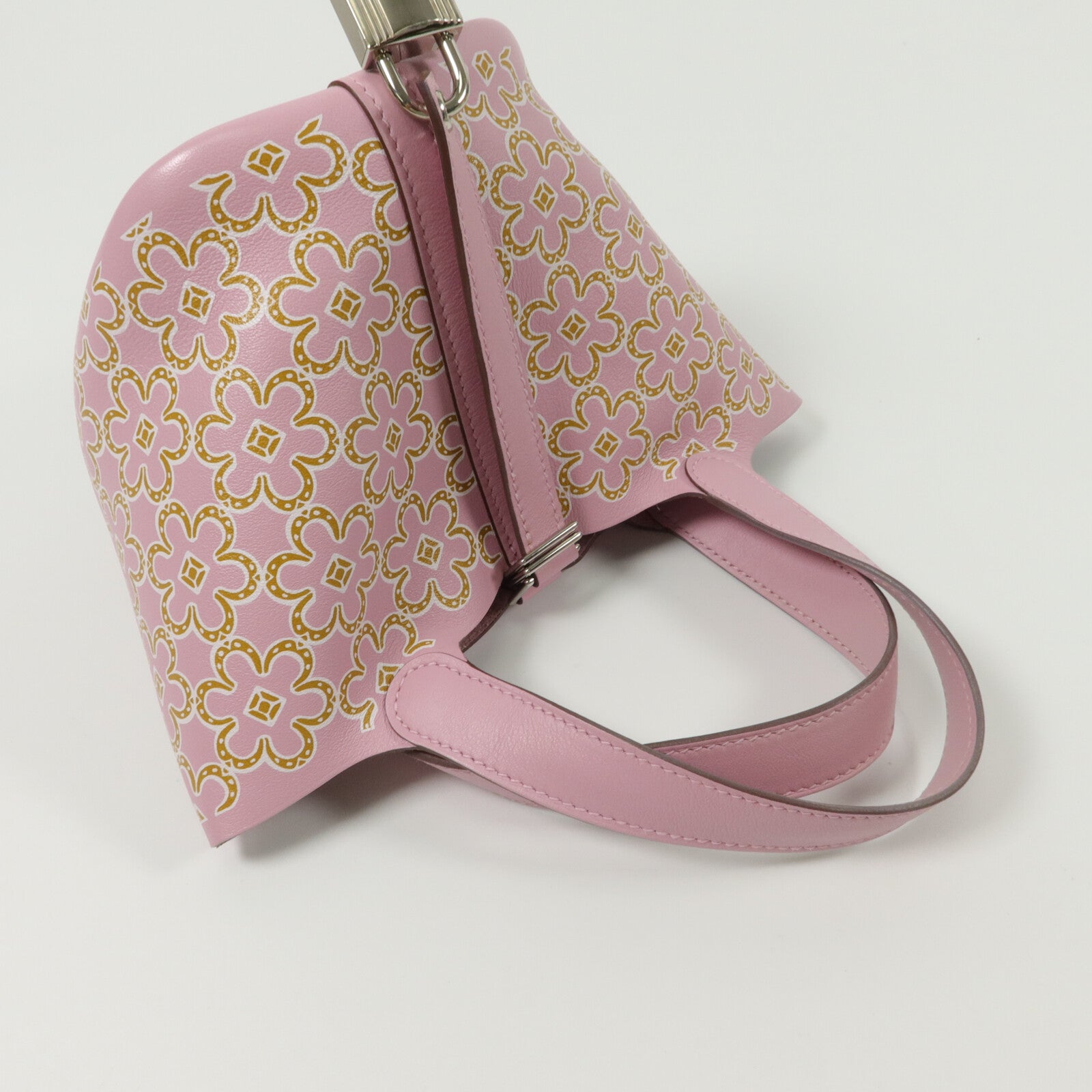 HERMES Swift皮革Picotin 14 Lucky Daisy手挽袋Mauve Sylvestre