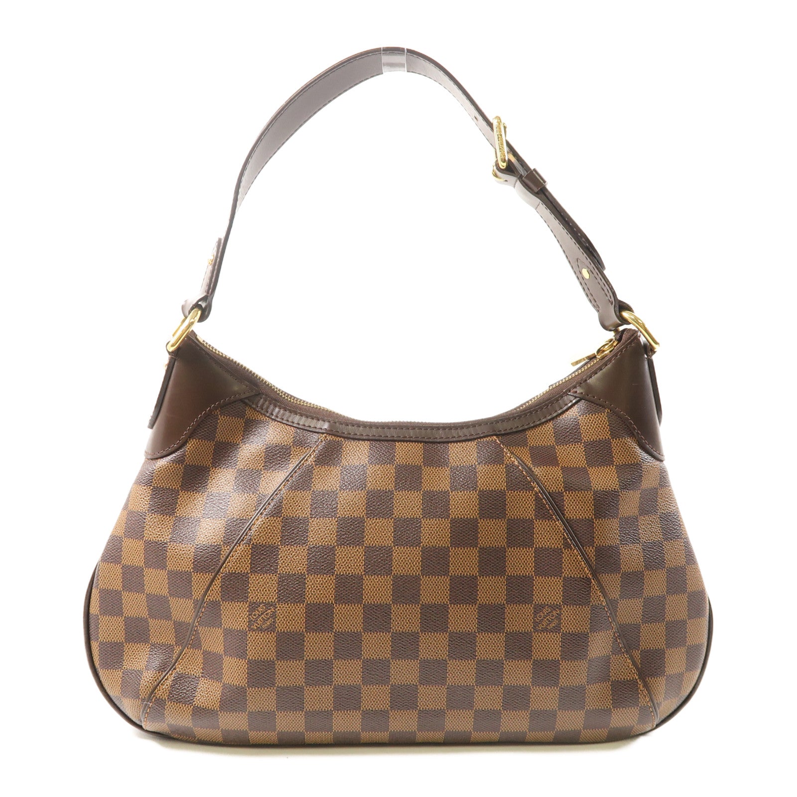 LOUIS VUITTON Damier Ebene Thames PM金扣肩背袋啡色