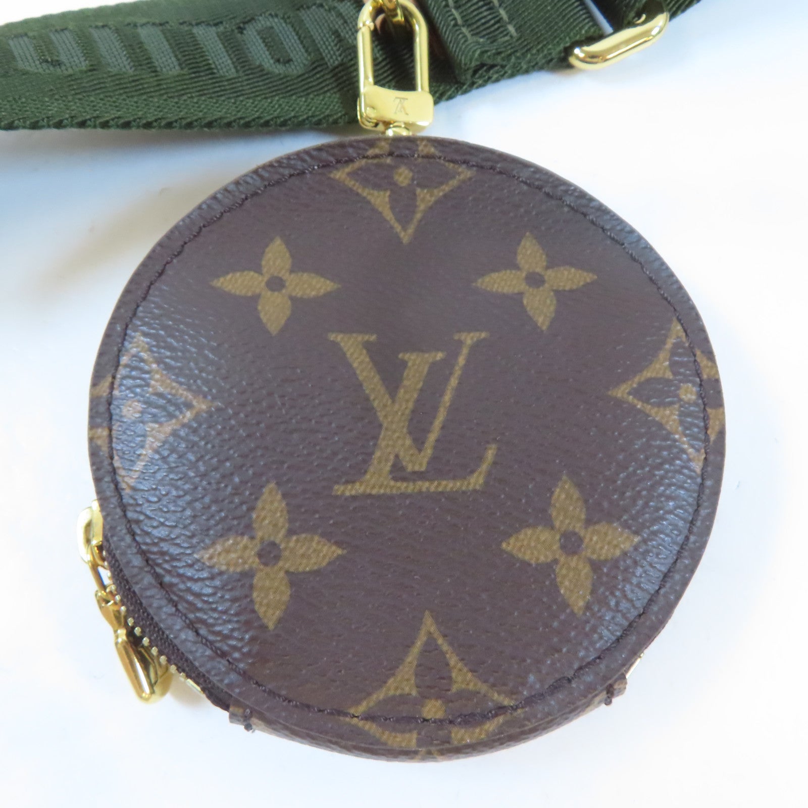 LOUIS VUITTON Monogram Multi Pochette Accessoires金扣手挽肩背兩用袋啡色