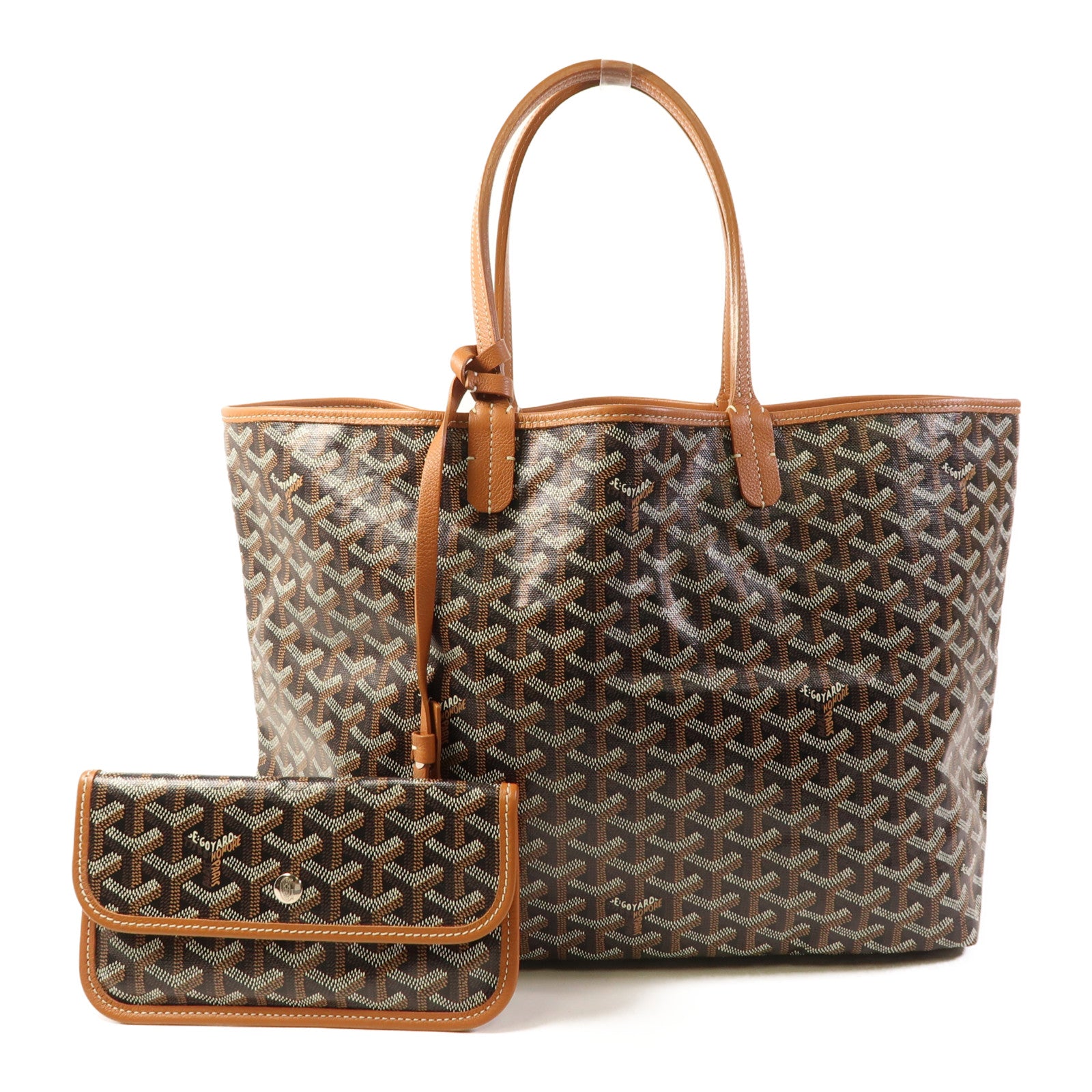 GOYARD 【激減優惠】塗層帆布Saint Louis PM銀扣手挽袋