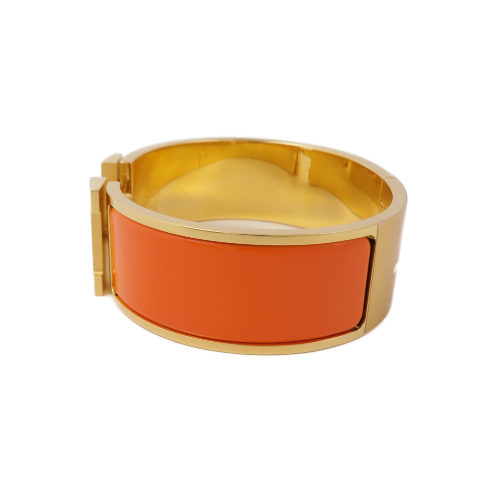 HERMES 金屬Clic Clac H手鐲Orange