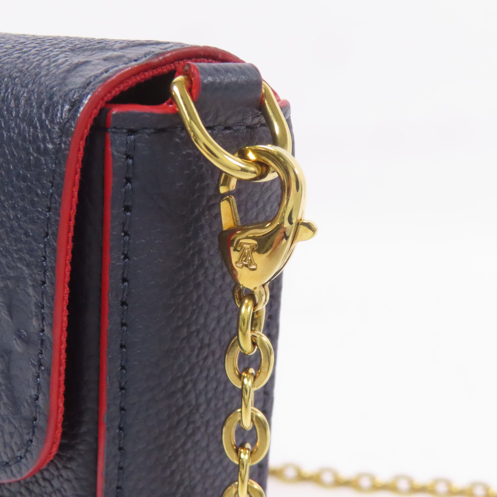 LOUIS VUITTON LV GHW Pochette Felicie Shoulder Bag Monogram Empreinte Navy