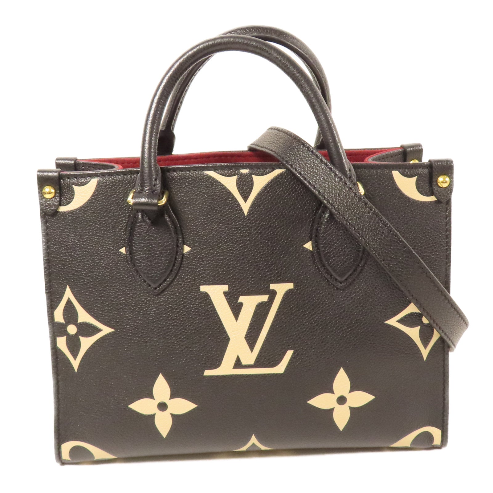 LOUIS VUITTON Monogram Empreinte On The Go PM金扣手挽肩背兩用袋