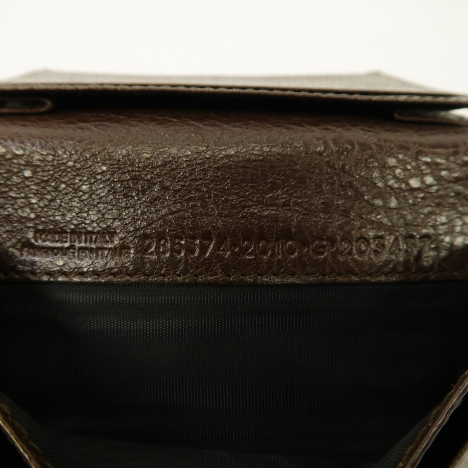 BALENCIAGA 牛皮皮革Card Holder銀扣卡片套啡色