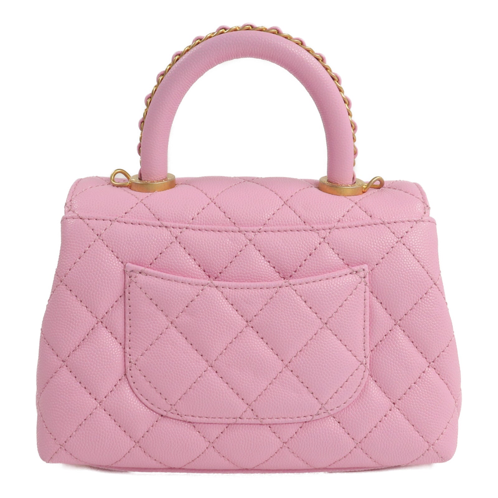 CHANEL 牛皮皮革Mini Coco Handle金扣手挽肩背兩用袋
