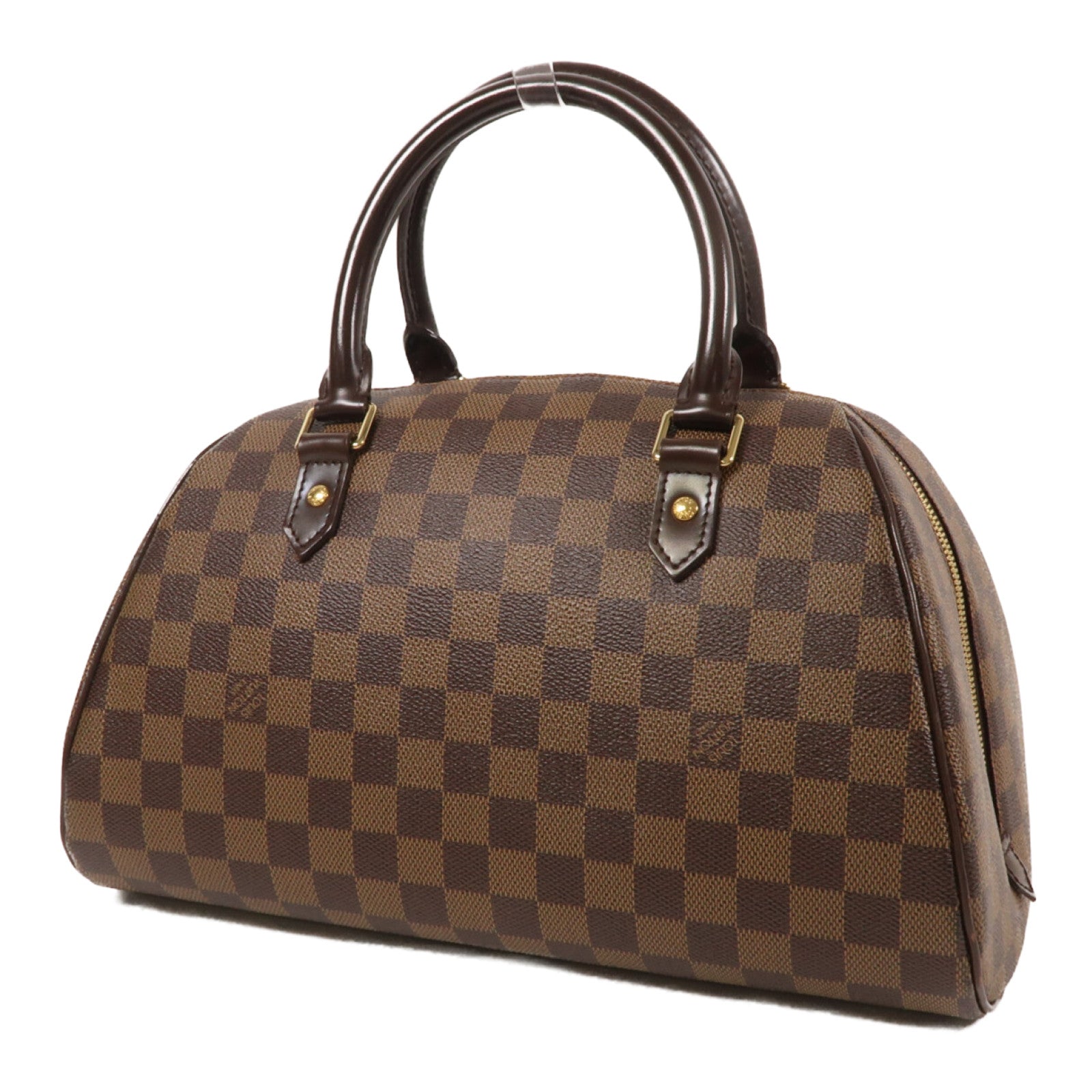 LOUIS VUITTON Damier Ribera MM金扣手挽袋