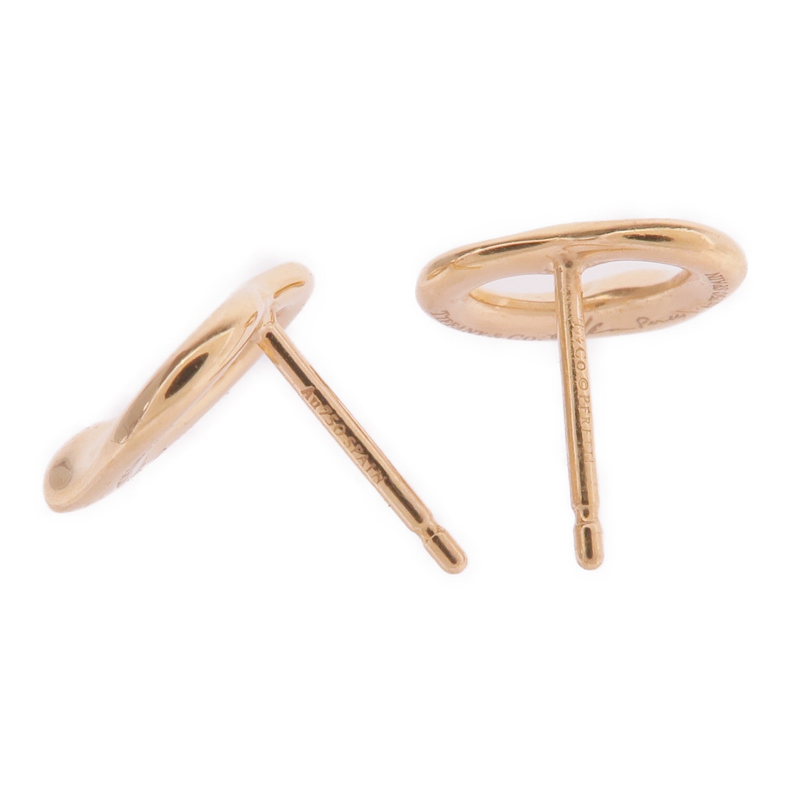 TIFFANY＆CO 18K玫瑰金Open Heart Earrings耳環