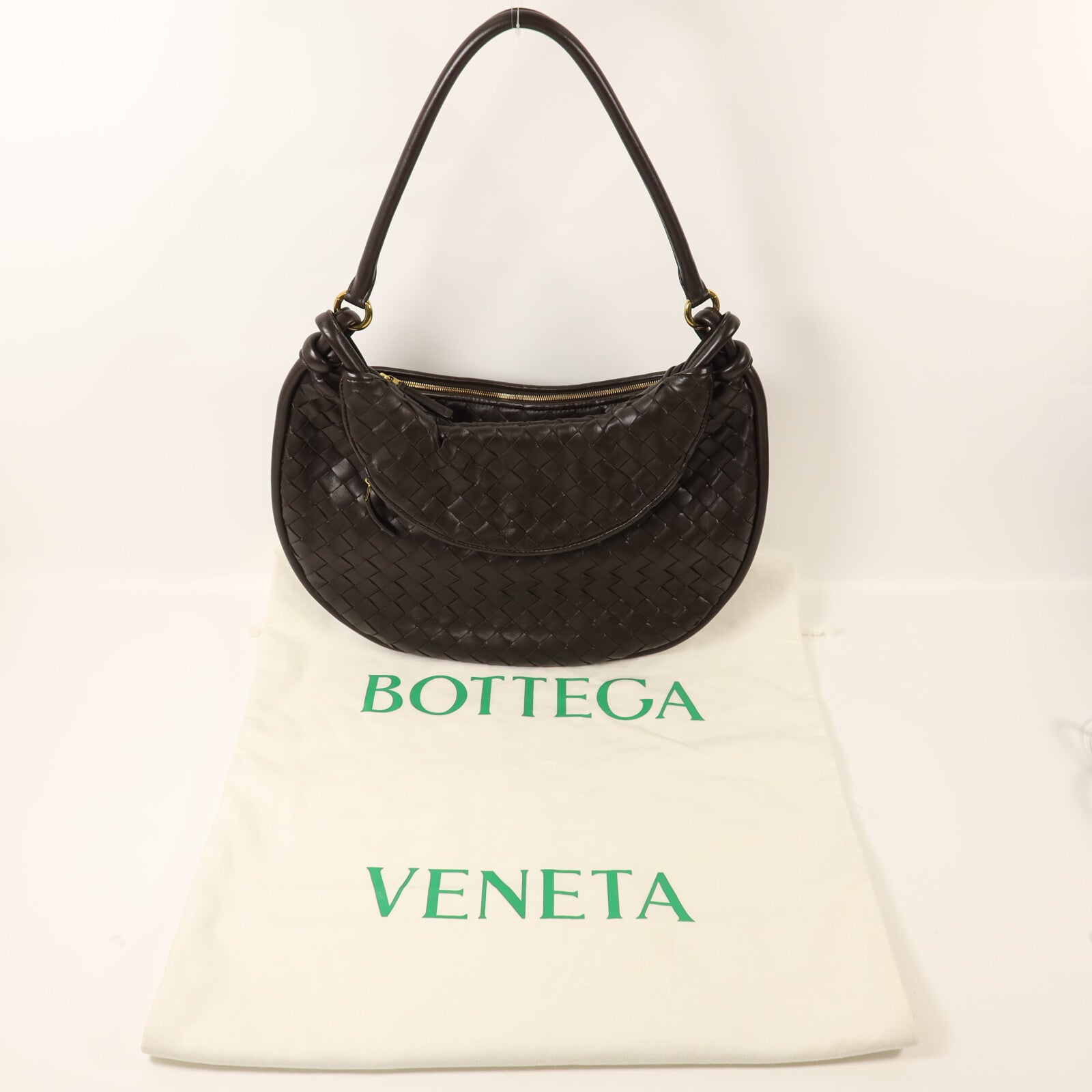 BOTTEGA VENETA 羊皮皮革Gemelli金扣肩背袋