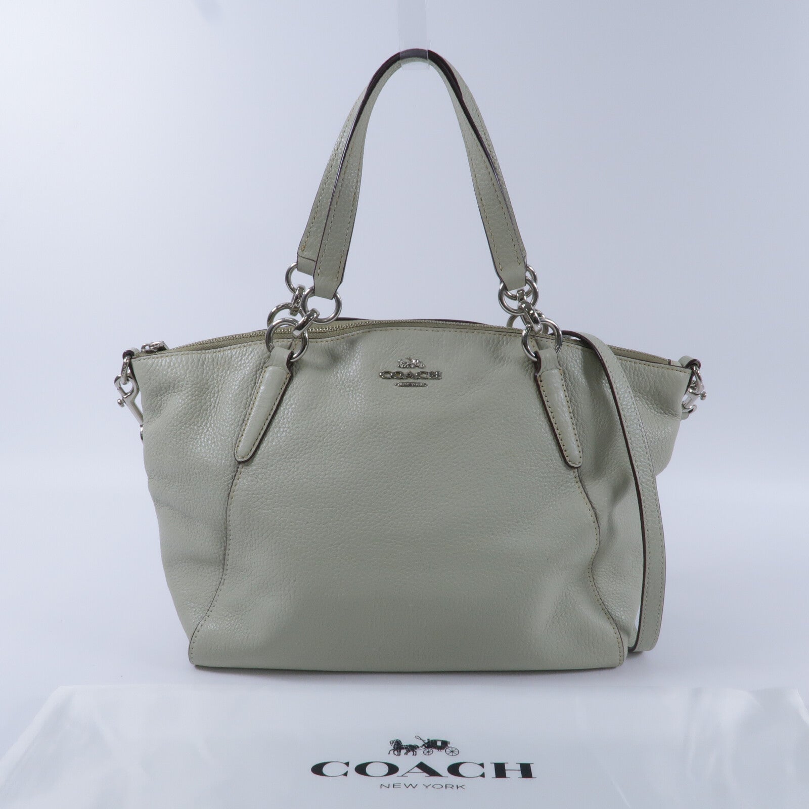 COACH 牛皮皮革2 Way Shoulder手挽肩背兩用袋