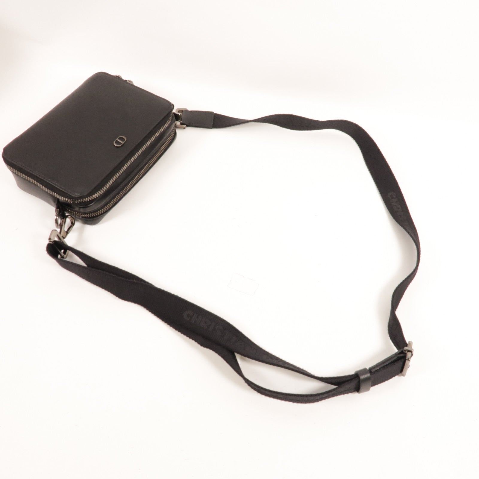 Dior 牛皮皮革CD Icon Zipped Pouch With Strap肩背袋