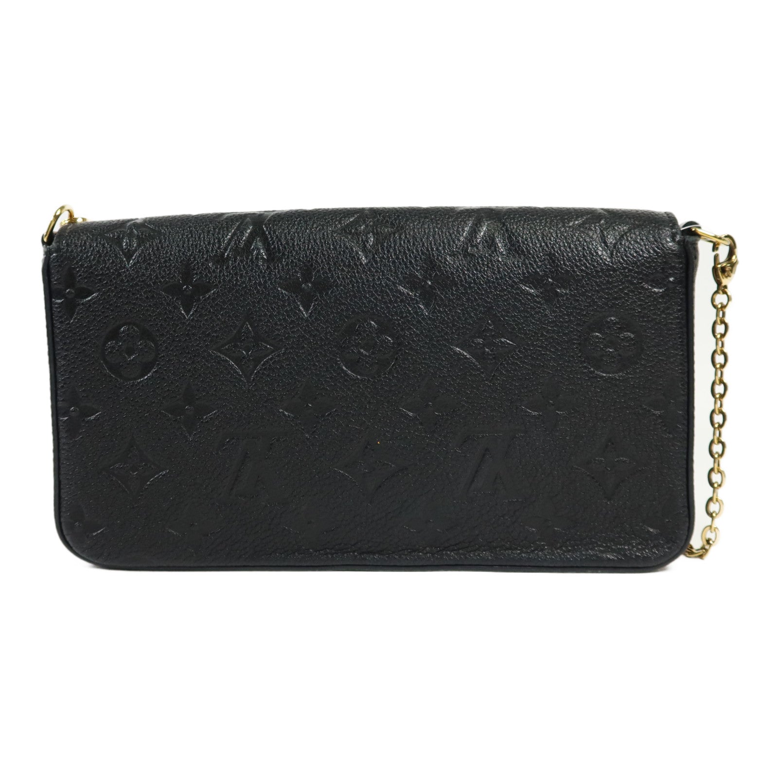 LOUIS VUITTON Monogram Empreinte Felicie Pochette 金扣鏈帶肩背袋