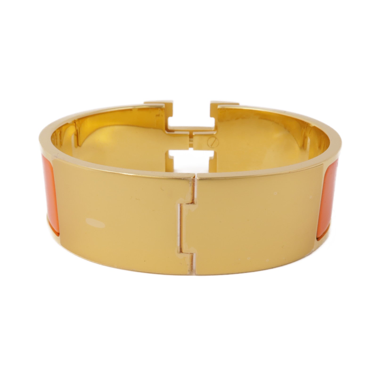 HERMES 金屬Clic Clac H手鐲Orange