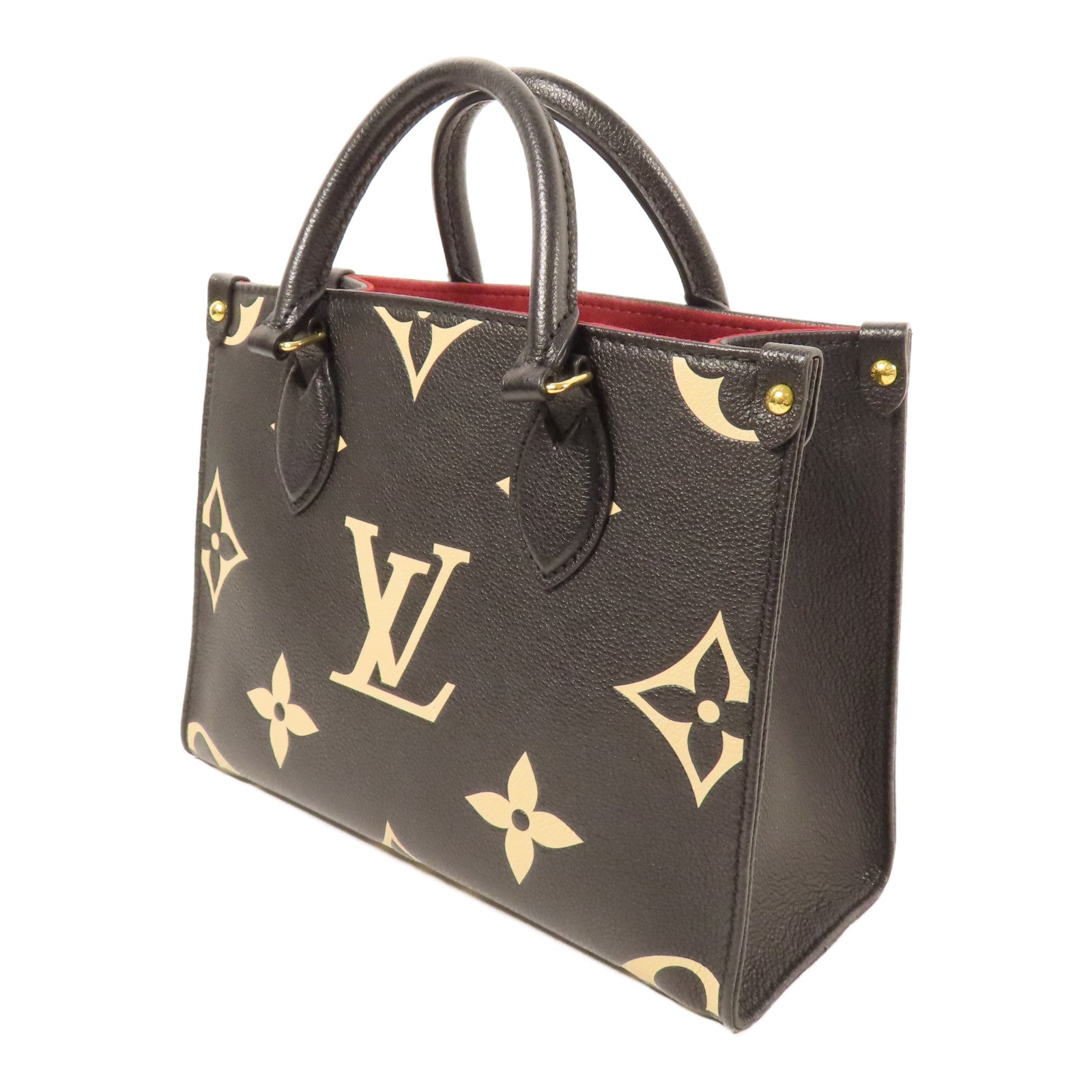 LOUIS VUITTON Monogram Empreinte On The Go PM金扣手挽肩背兩用袋