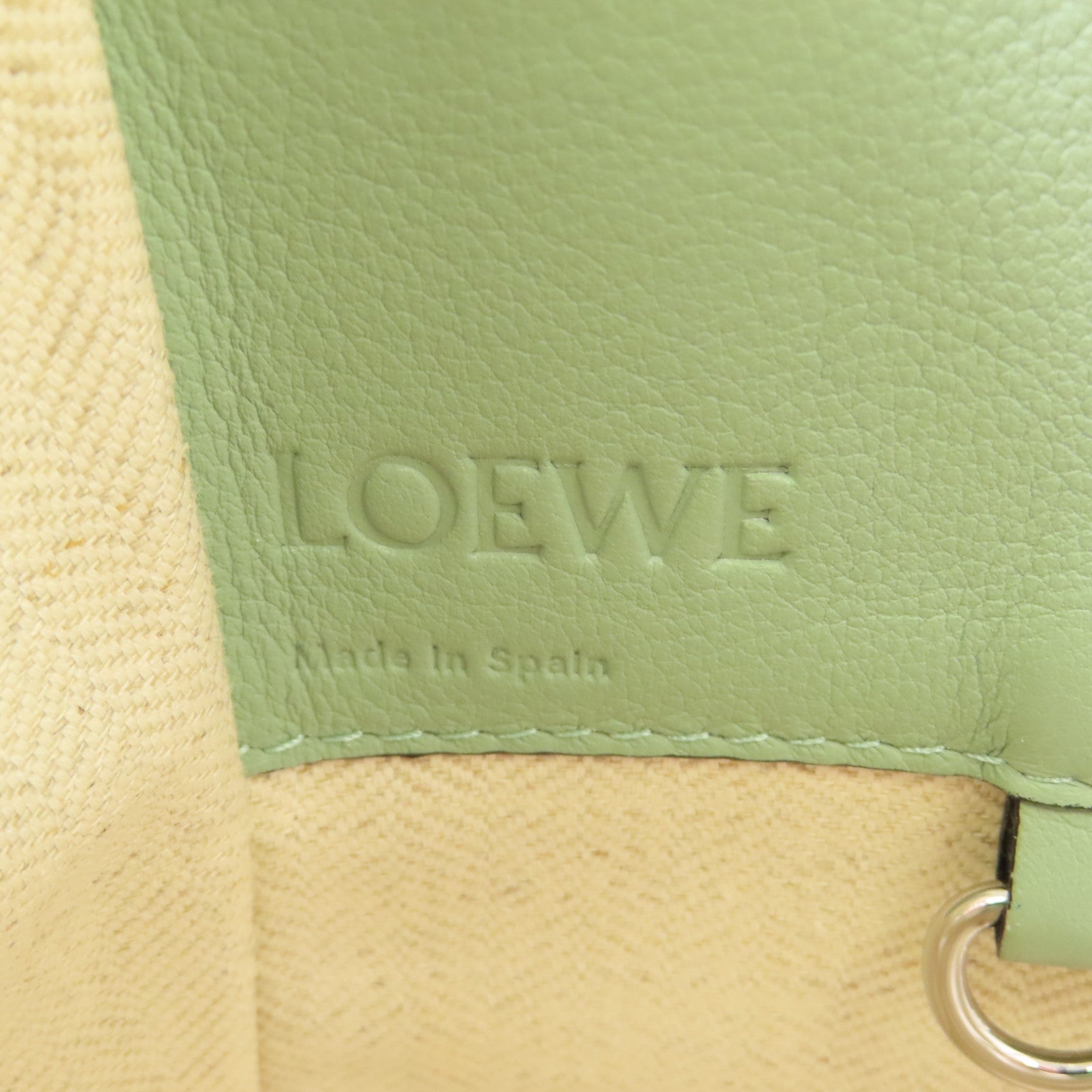LOEWE 牛皮皮革Hammock銀扣手挽肩背兩用袋