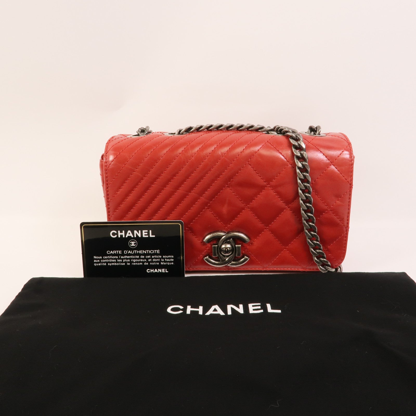 CHANEL 牛皮皮革Coco Boy肩背袋