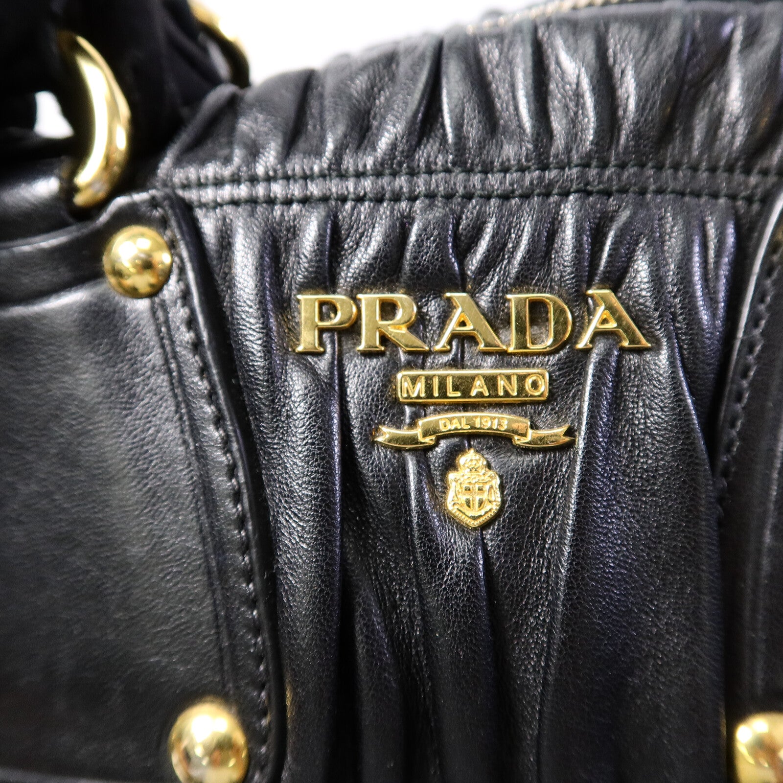 PRADA 羊皮皮革Nappa Gaufre Shoulder Tote手挽肩背兩用袋