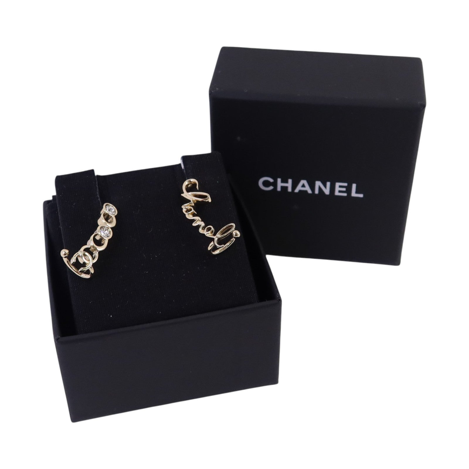 CHANEL 【激減優惠】金屬/水鑽Coco Chanel Earrings金扣耳環