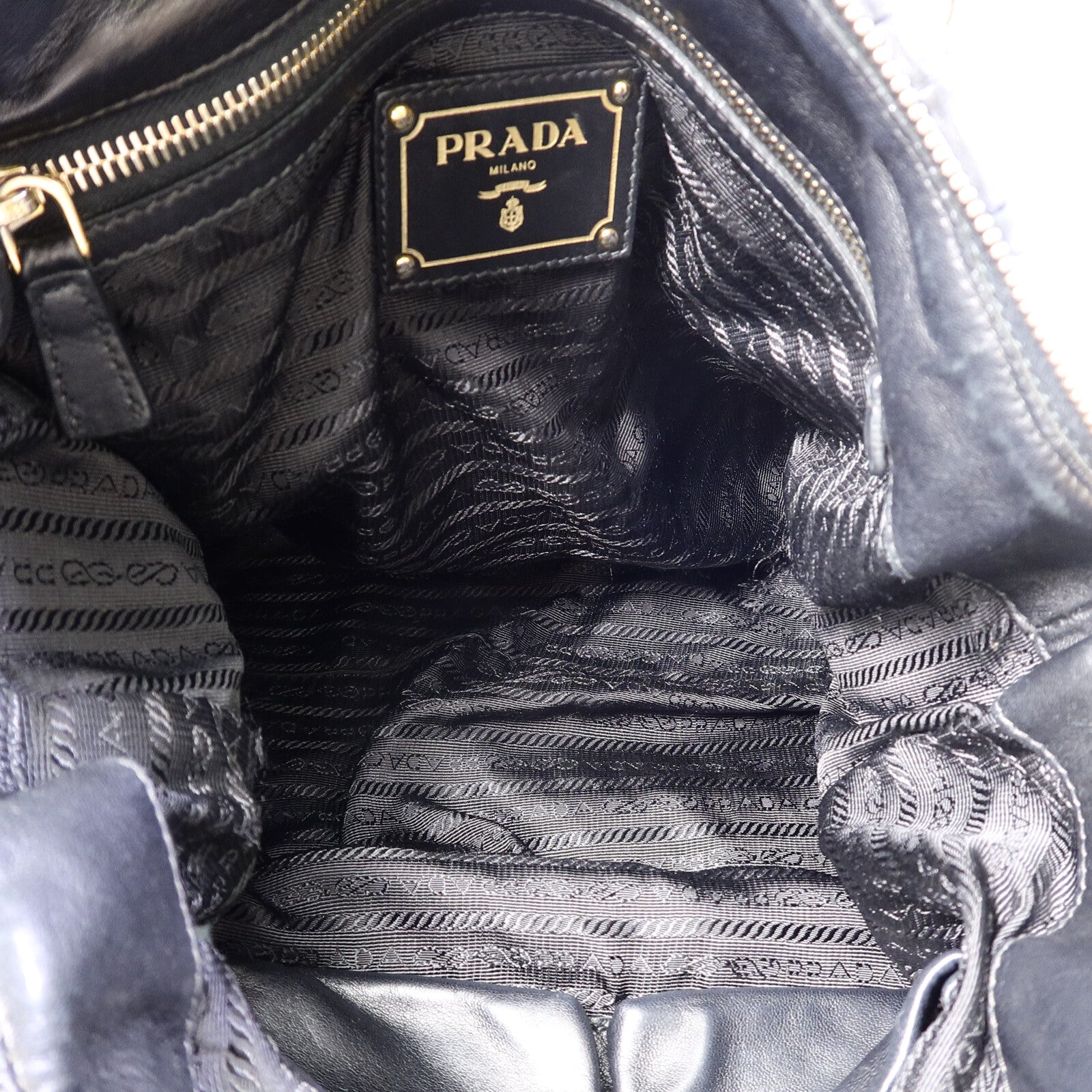 PRADA 羊皮皮革Nappa Gaufre Shoulder Tote手挽肩背兩用袋