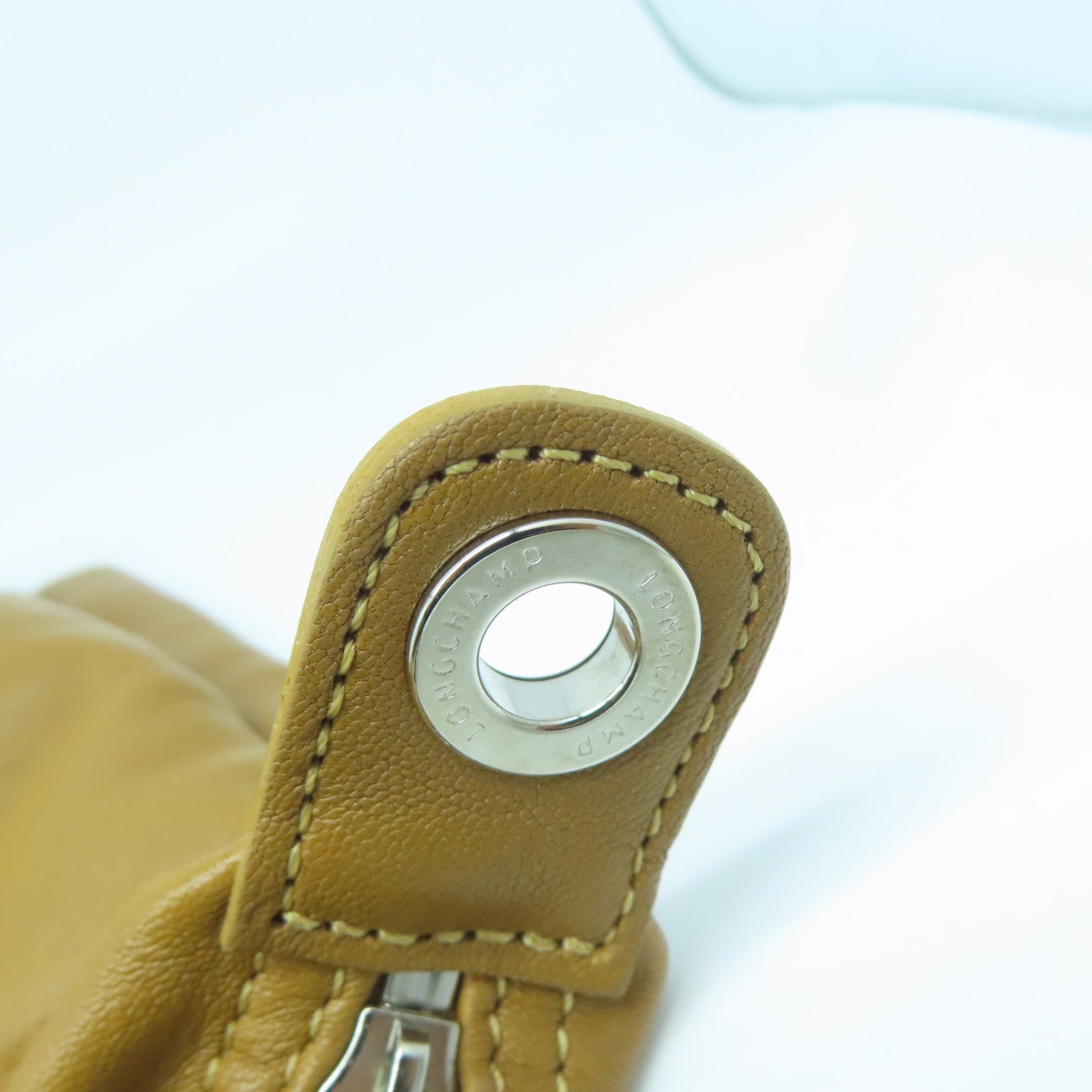 Longchamp 【激減優惠】牛皮皮革2 Way Shoulder Bag銀扣手挽肩背兩用袋啡色