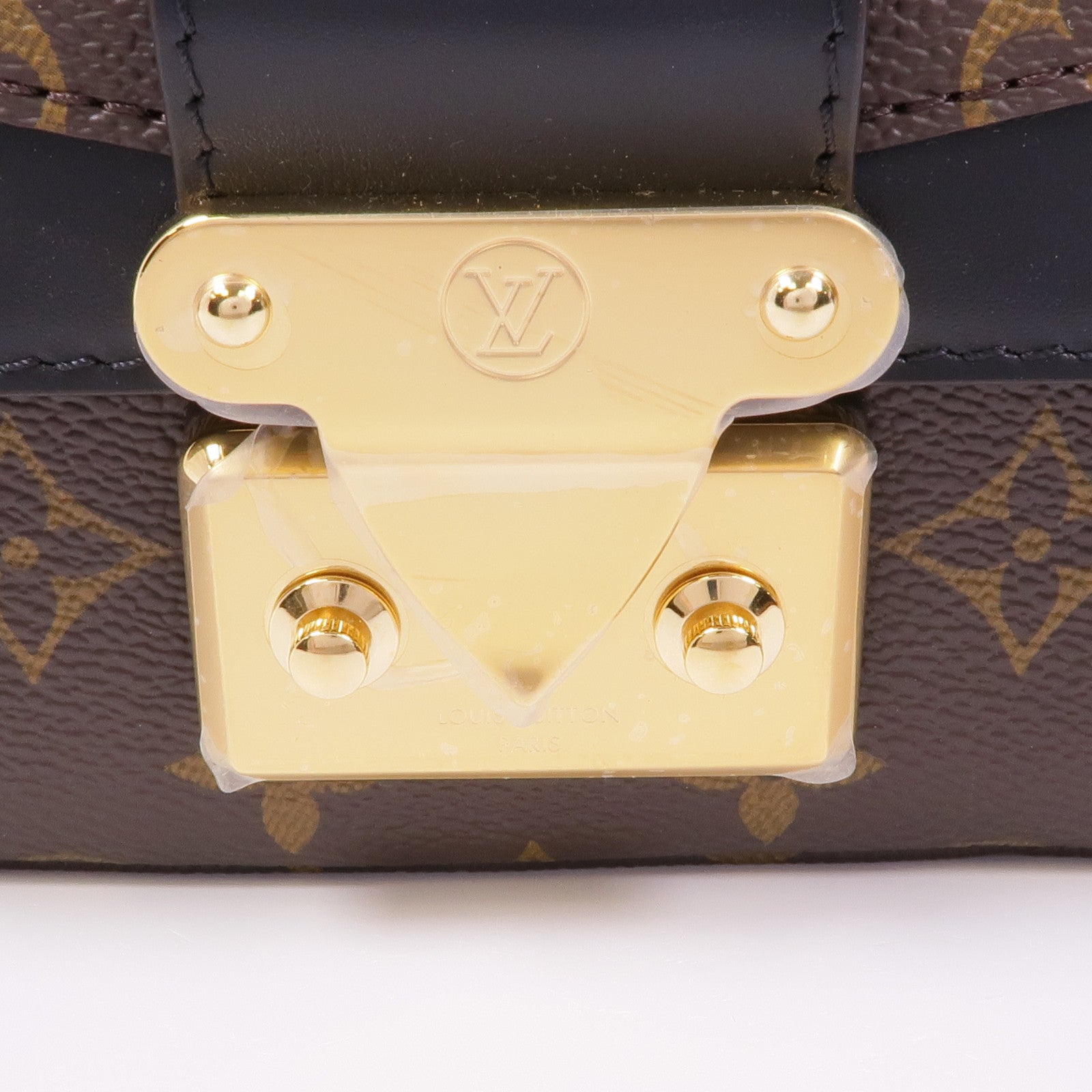 LOUIS VUITTON Monogram Marceau金扣鏈帶肩背袋棕色