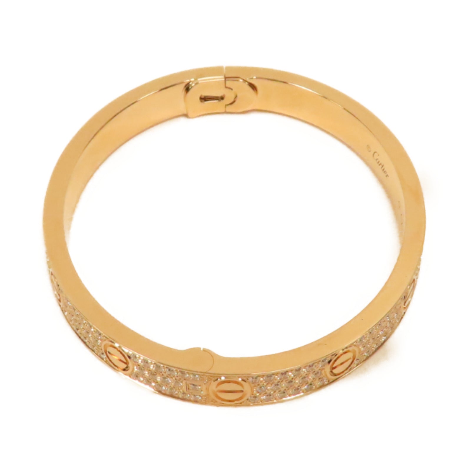 CARTIER 18K玫瑰金Diamond Love Bracelet 1.99ct鑽石手鐲#17