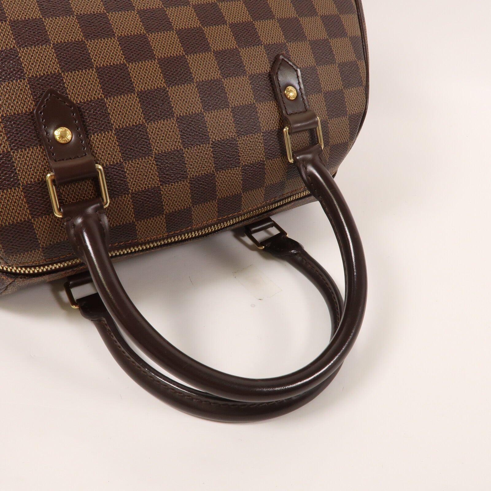 LOUIS VUITTON Damier Ribera MM金扣手挽袋
