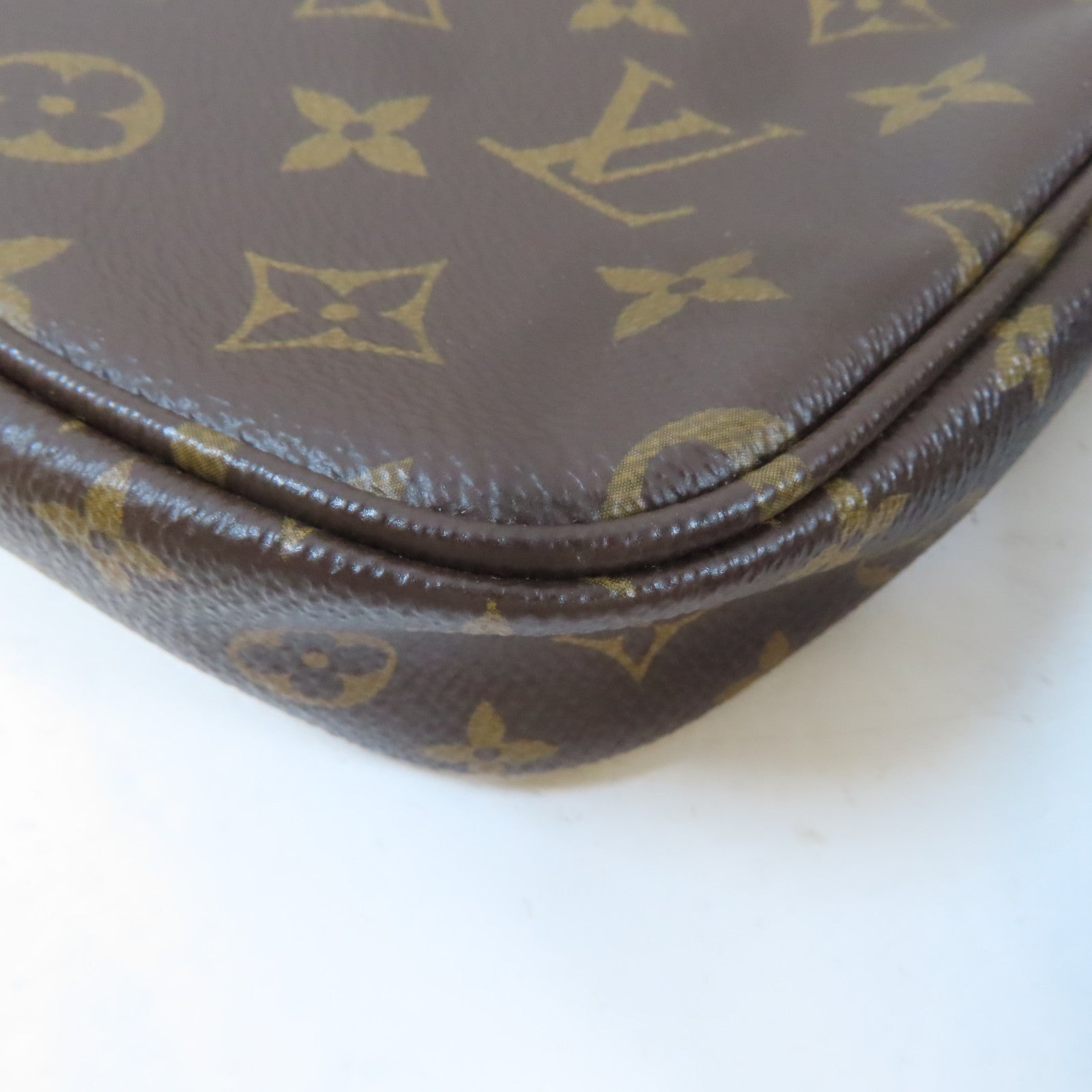 LOUIS VUITTON Monogram Multi Pochette Accessoires金扣手挽肩背兩用袋啡色